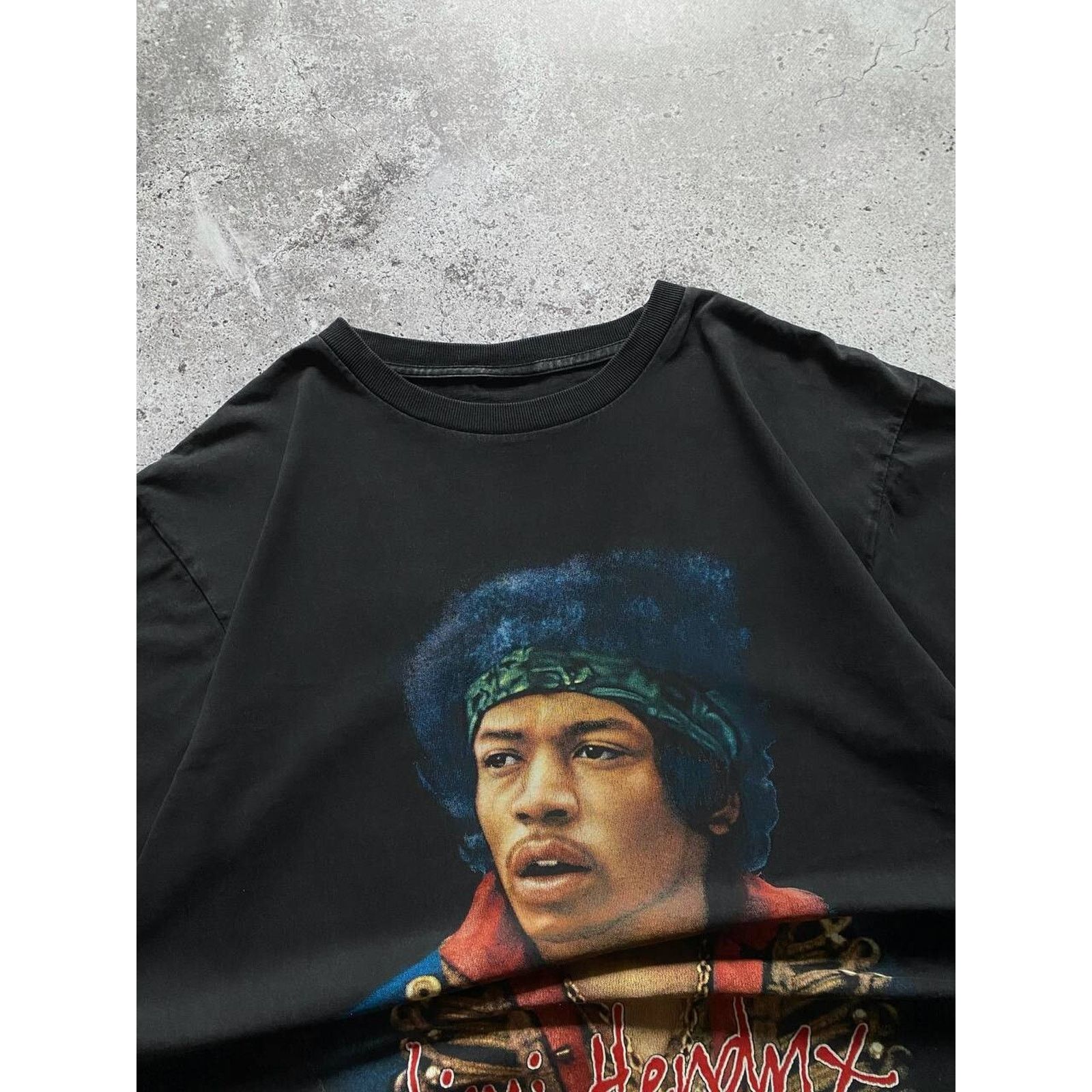 Jimi Hendrix × Vintage VINTAGE 90s JIMI HENDRIX PORTRAIT FADED DISTRESSED ROCK TEE Size US M / EU 48-50 / 2 - 5 Thumbnail