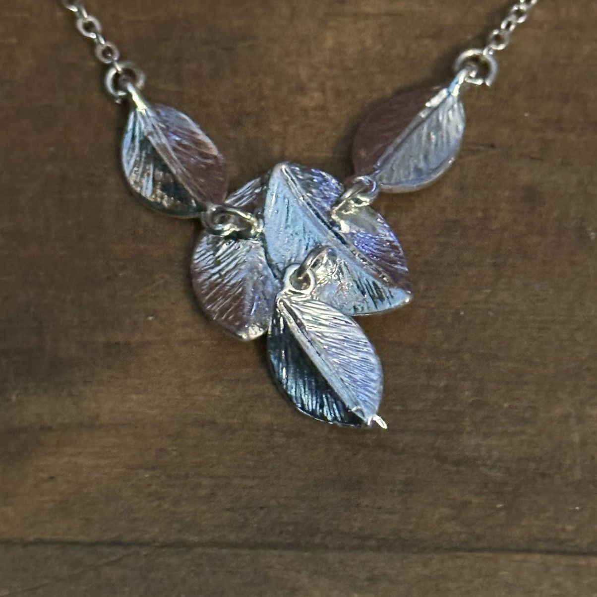 Other Vintage silver tone leaves pendant necklace Size ONE SIZE - 4 Thumbnail