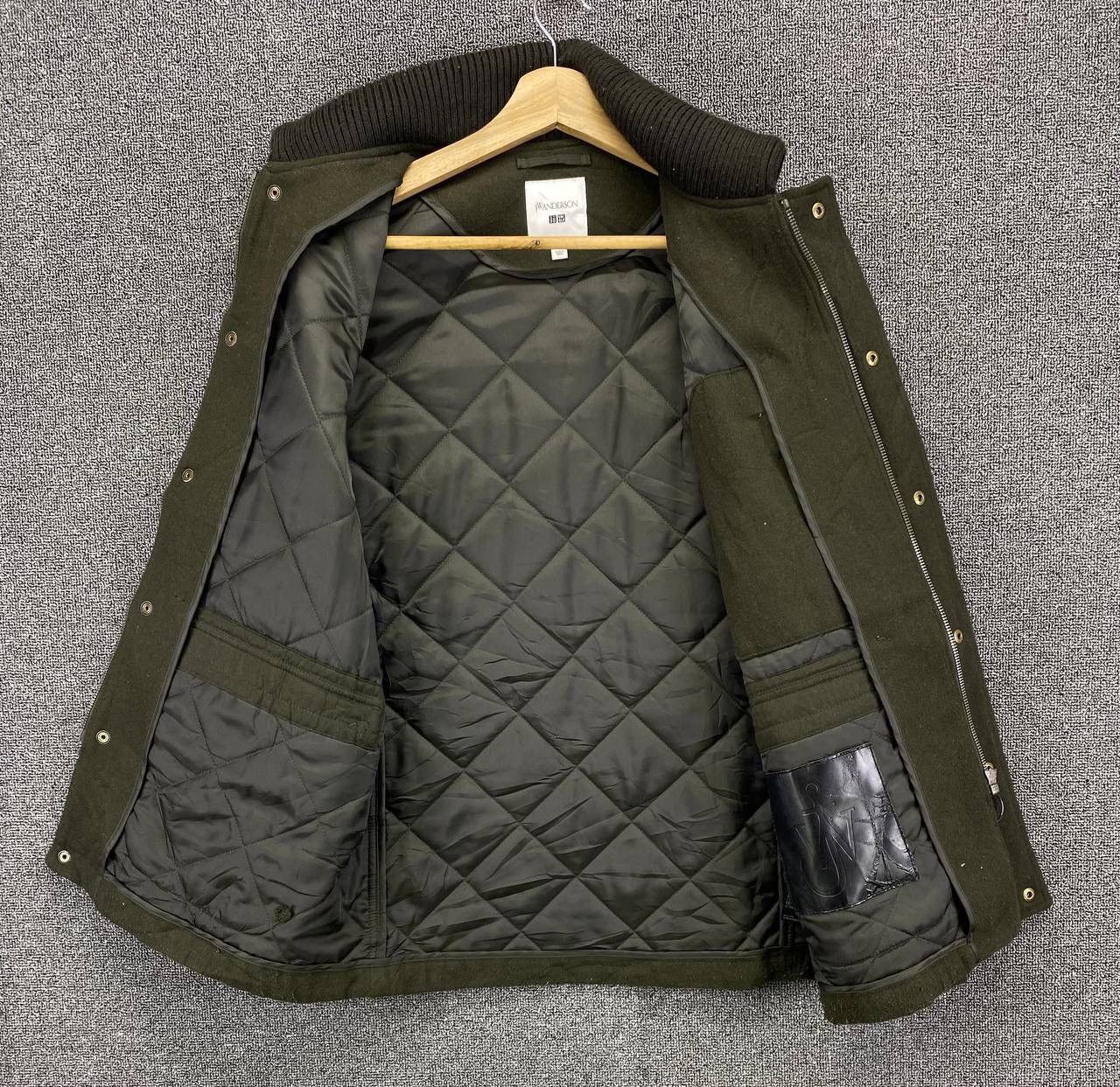 JW Anderson × Uniqlo J.W.Anderson x Uniqlo Green Army Quilted Wool Jacket Size US M / EU 48-50 / 2 - 5 Thumbnail