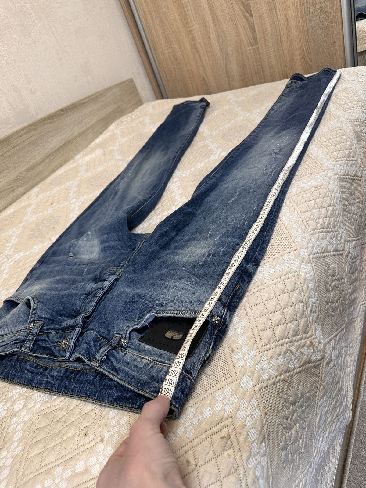 John Richmond 🔥 John RICHMOND Denim Big Logo Y2K Distressed Pants Jeans Size US 30 / EU 46 - 13 Thumbnail