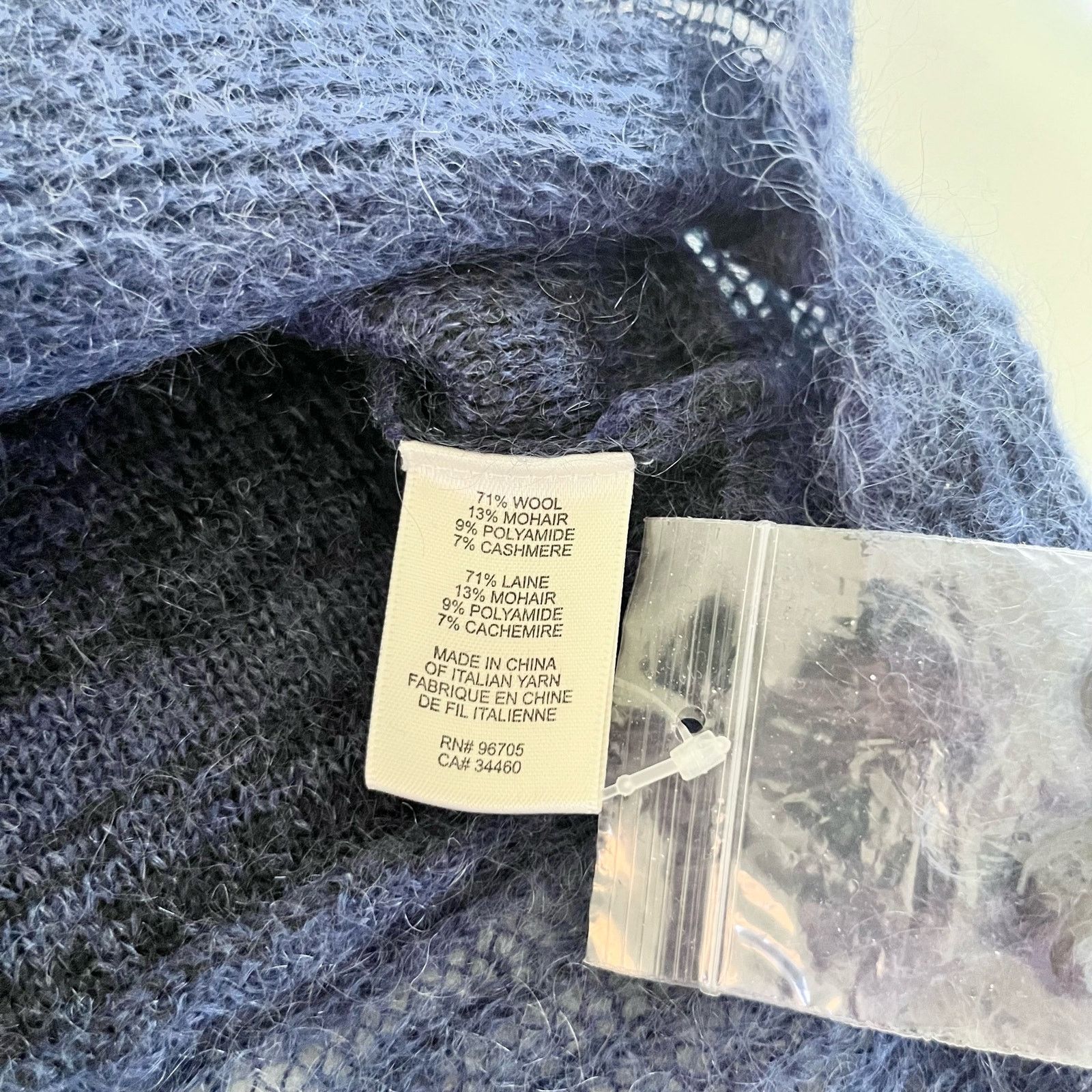 Rebecca Taylor Rebecca Taylor Knit Cowl Neck Fringe‎ Hem Blue Sweater Size S / US 4 / IT 40 - 7 Thumbnail