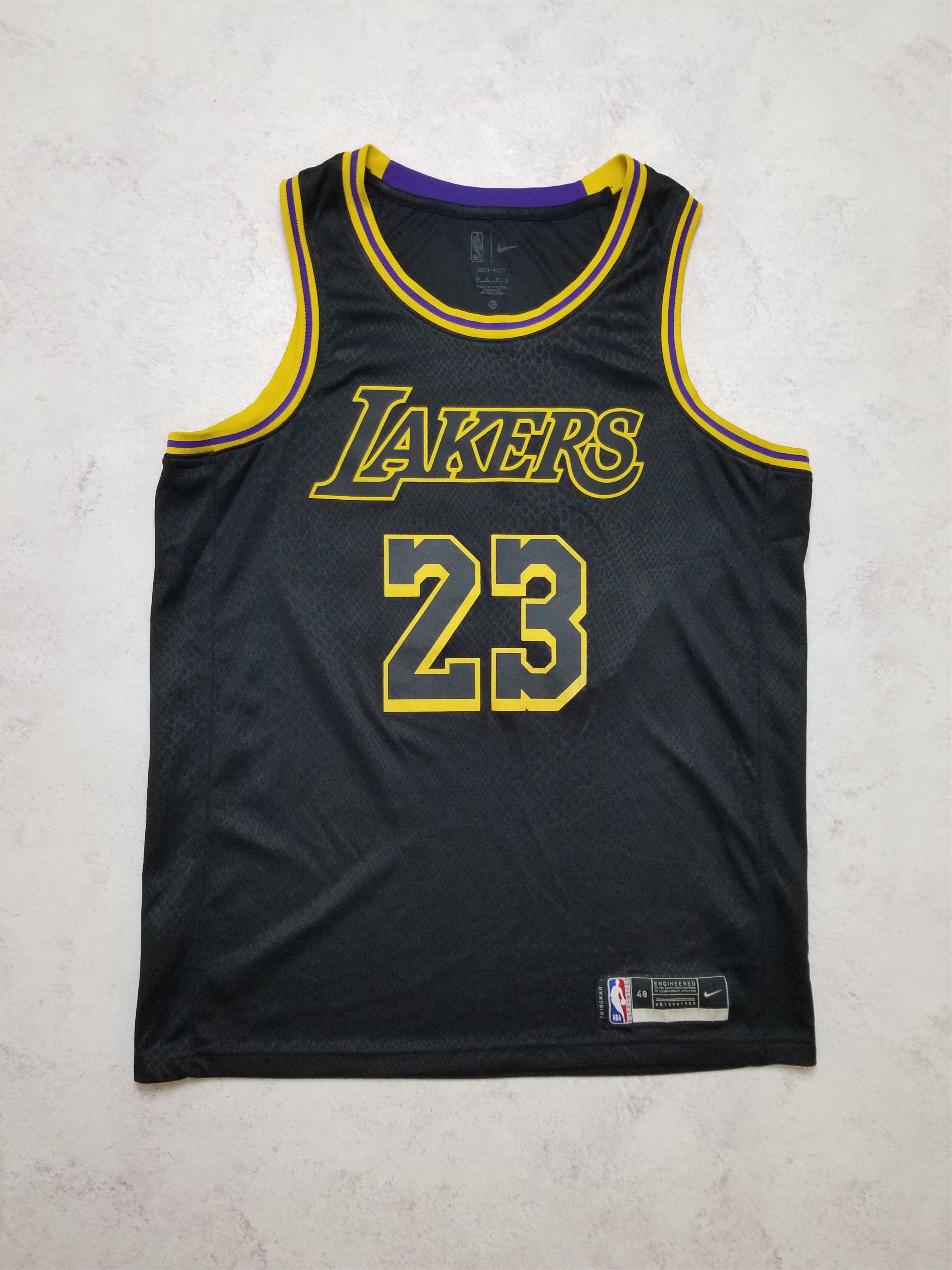 NBA Lebron James #23 Jersey LA Lakers Black Mamba