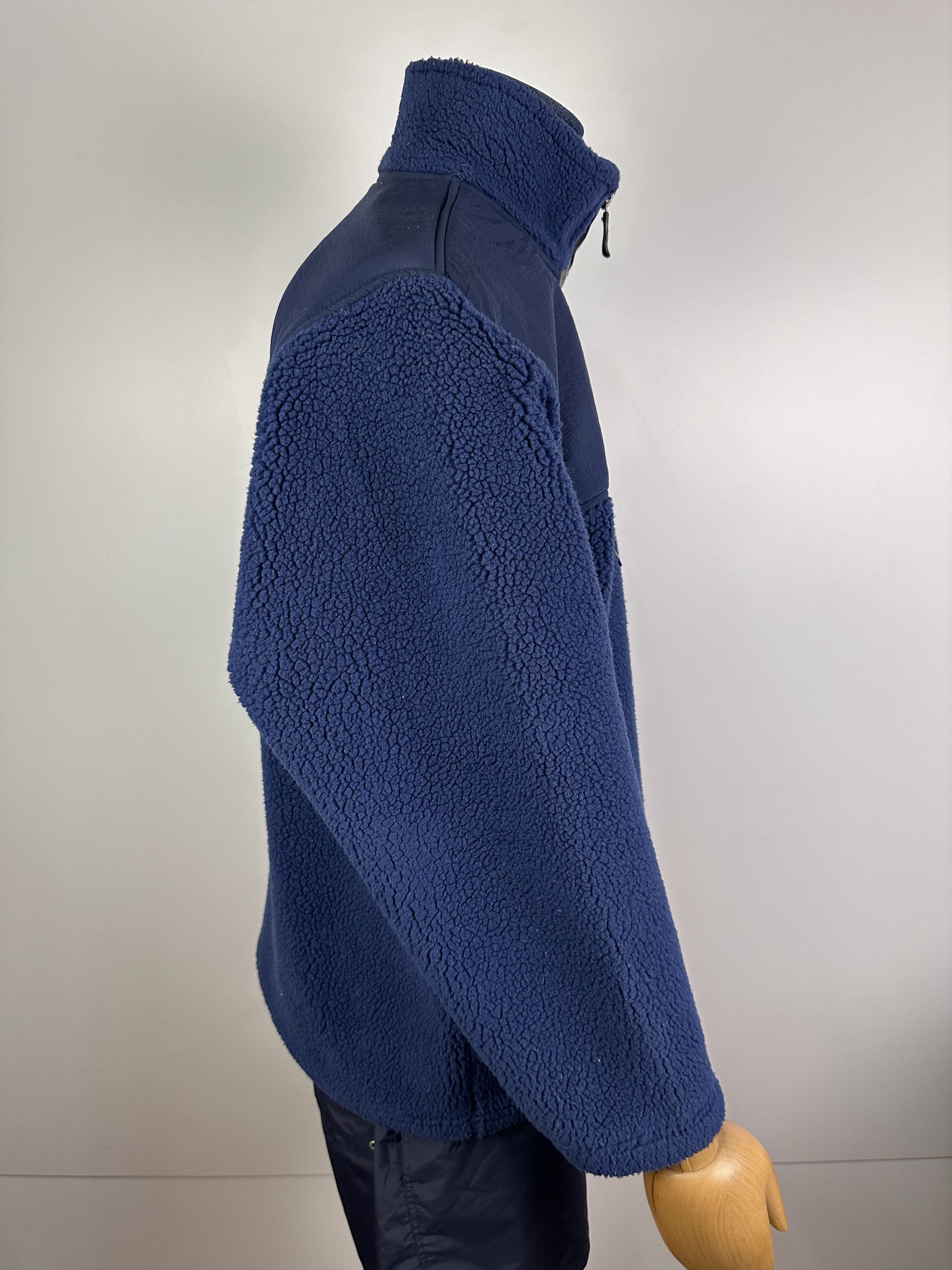Adidas × Vintage Vintage Adidas Teddy Sherpa Fleece Quarter Zip Jacket Blue M Size US M / EU 48-50 / 2 - 8 Thumbnail