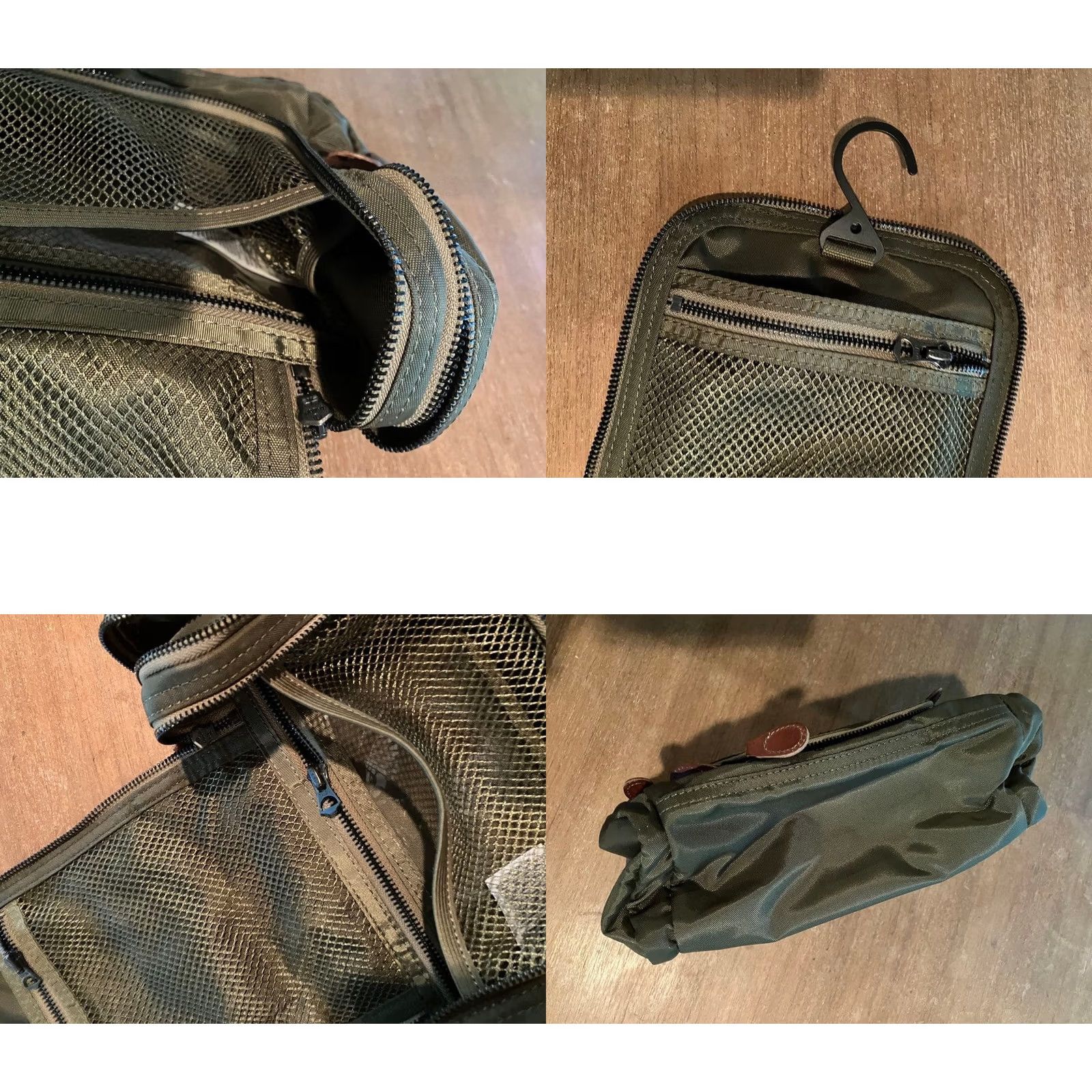 Ralph Lauren RRL Ralph Lauren Canvas Travel Pouch Dopp Kit Toiletry Bag Men Green Nylon Used Size ONE SIZE - 8 Thumbnail