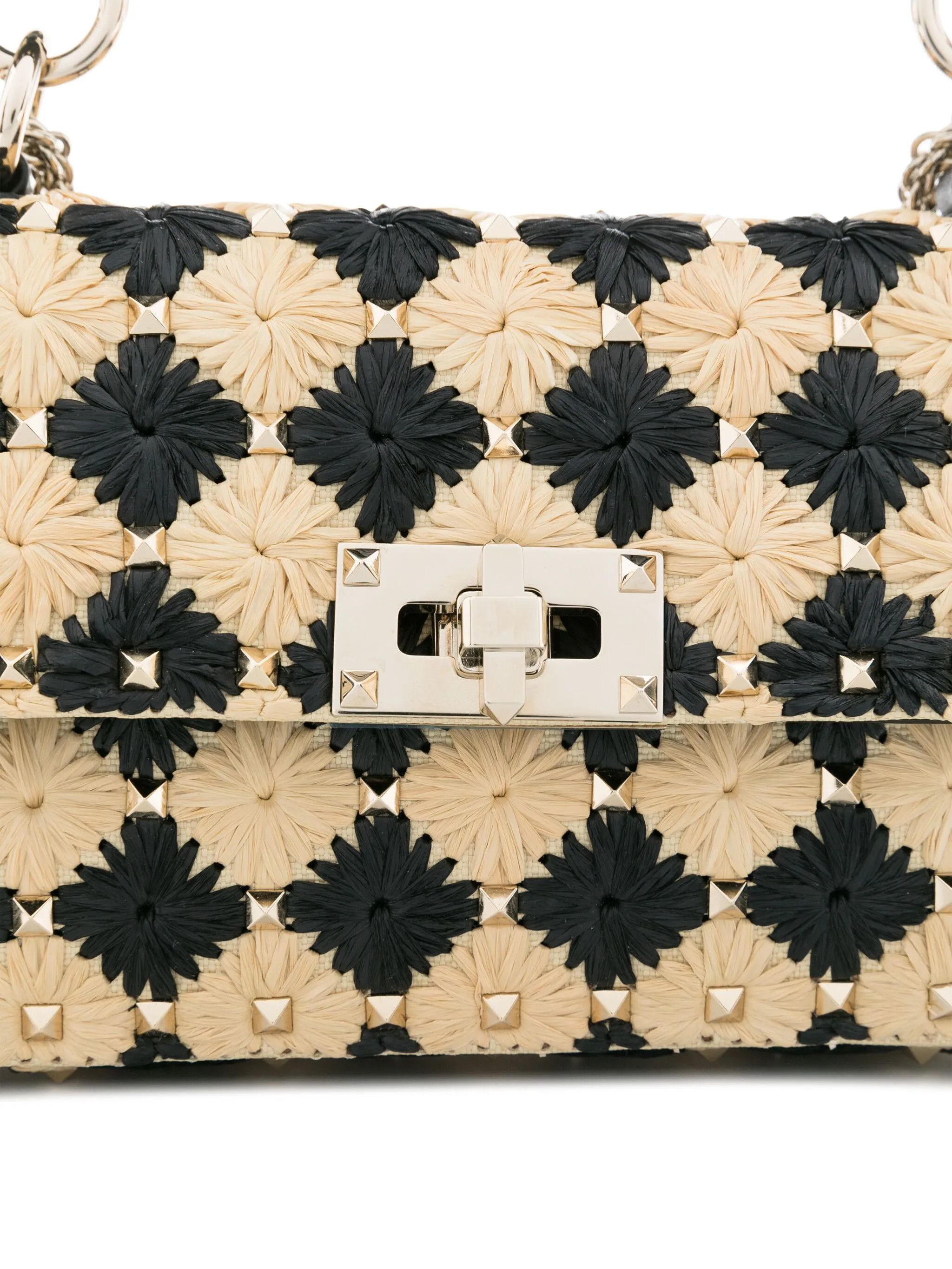 Valentino os11x0126 Size: OS / Rocksted Shoulder Bag in Beige/Black Size ONE SIZE - 4 Thumbnail