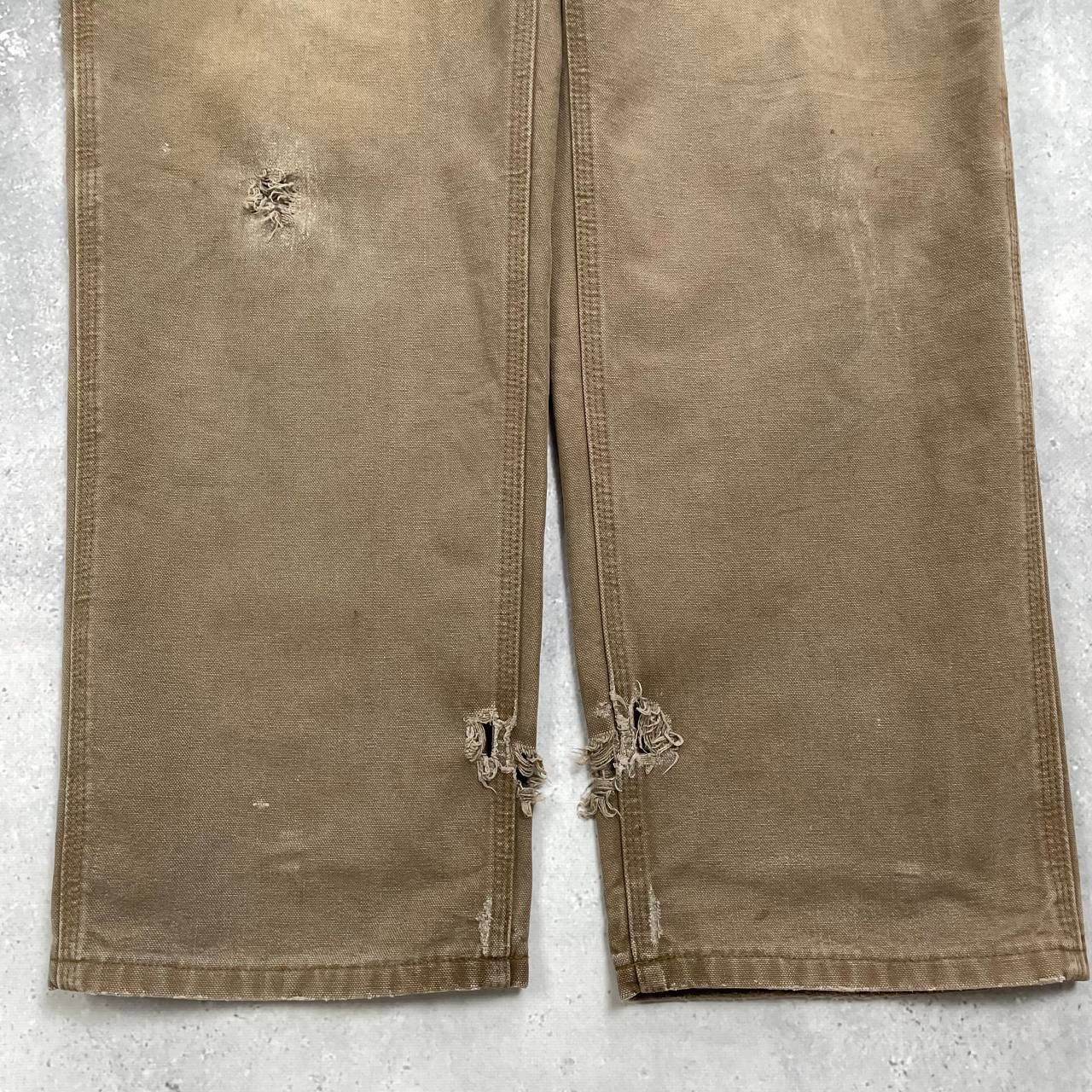 Carhartt Carhartt Carpenter Work Trashed Pants Brown W32 L28.5 Size US 32 / EU 48 - 5 Thumbnail