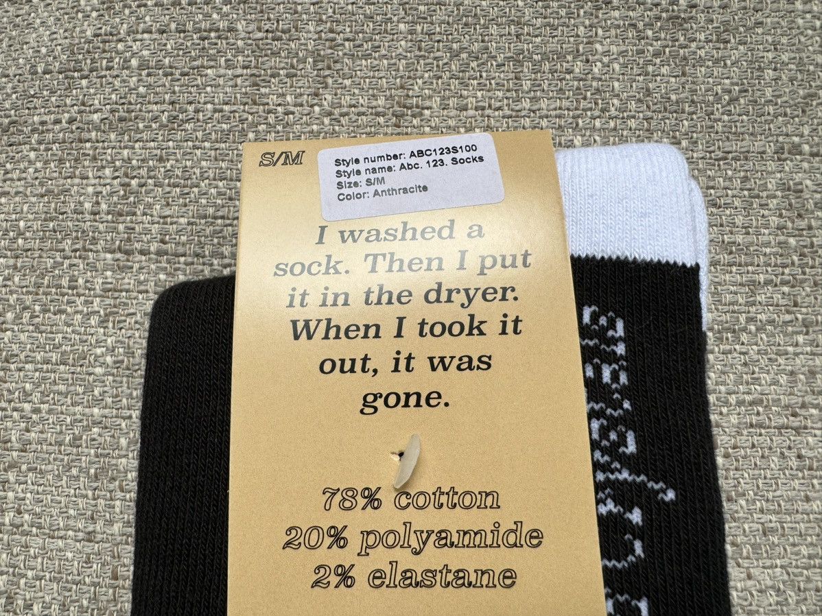 Advisory Board Crystals ITALY MADE ABC Socks Black White ABC. 123 Size ONE SIZE - 5 Thumbnail