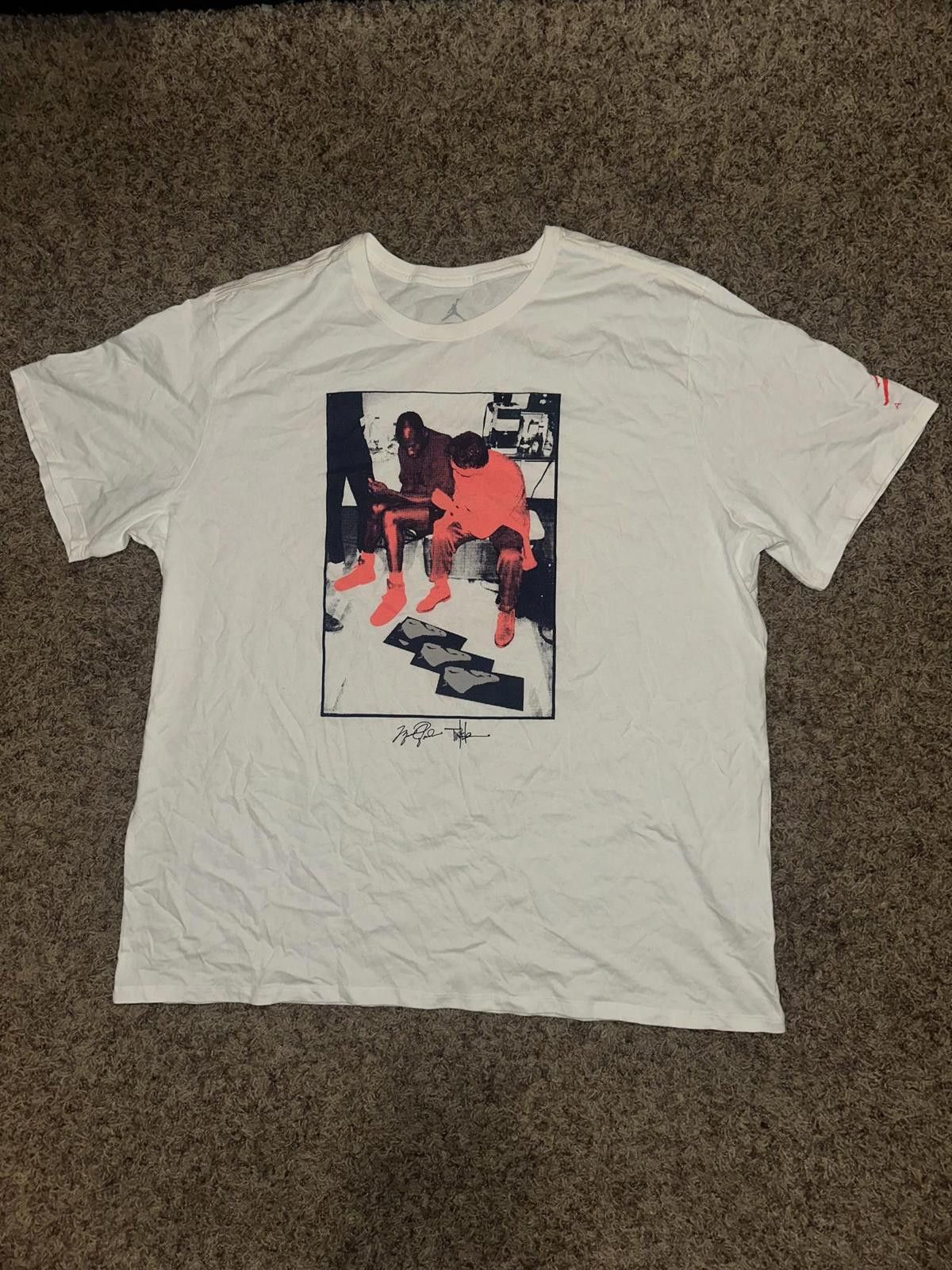 Jordan Brand Men's Air Jordan Legacy Tinker Hatfield Story White T Shirt Size US XXL / EU 58 / 5 - 1 Thumbnail