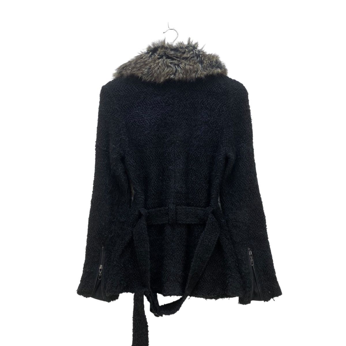 BUFFALO BOBS 🔥Rare Buffalo Bob High Collar Fur Belted Jacket Size M / US 6-8 / IT 42-44 - 4 Thumbnail