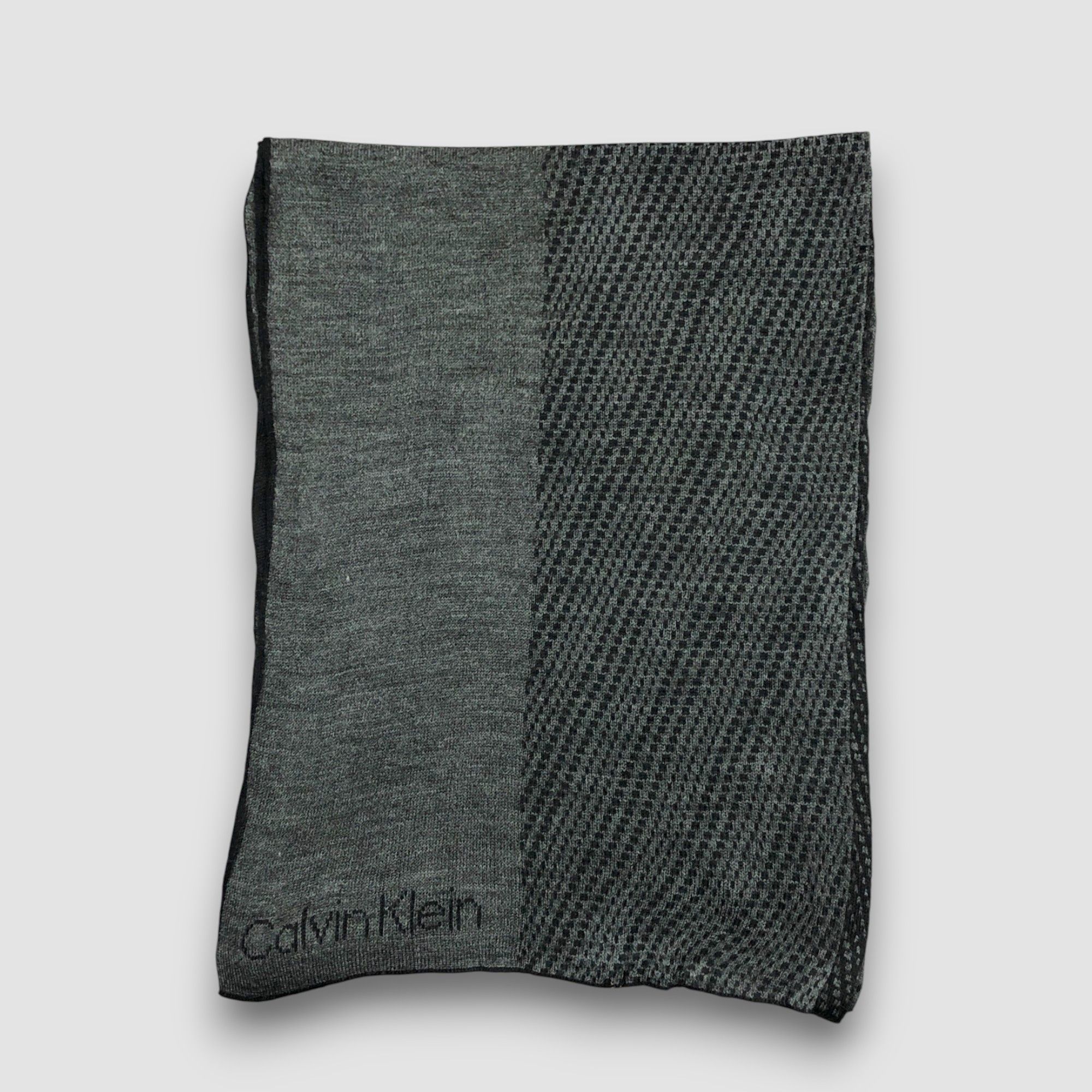 Calvin Klein Vintage Calvin Klein Scarf Ribbed Knit Wool Winter Scarves Size ONE SIZE - 3 Thumbnail