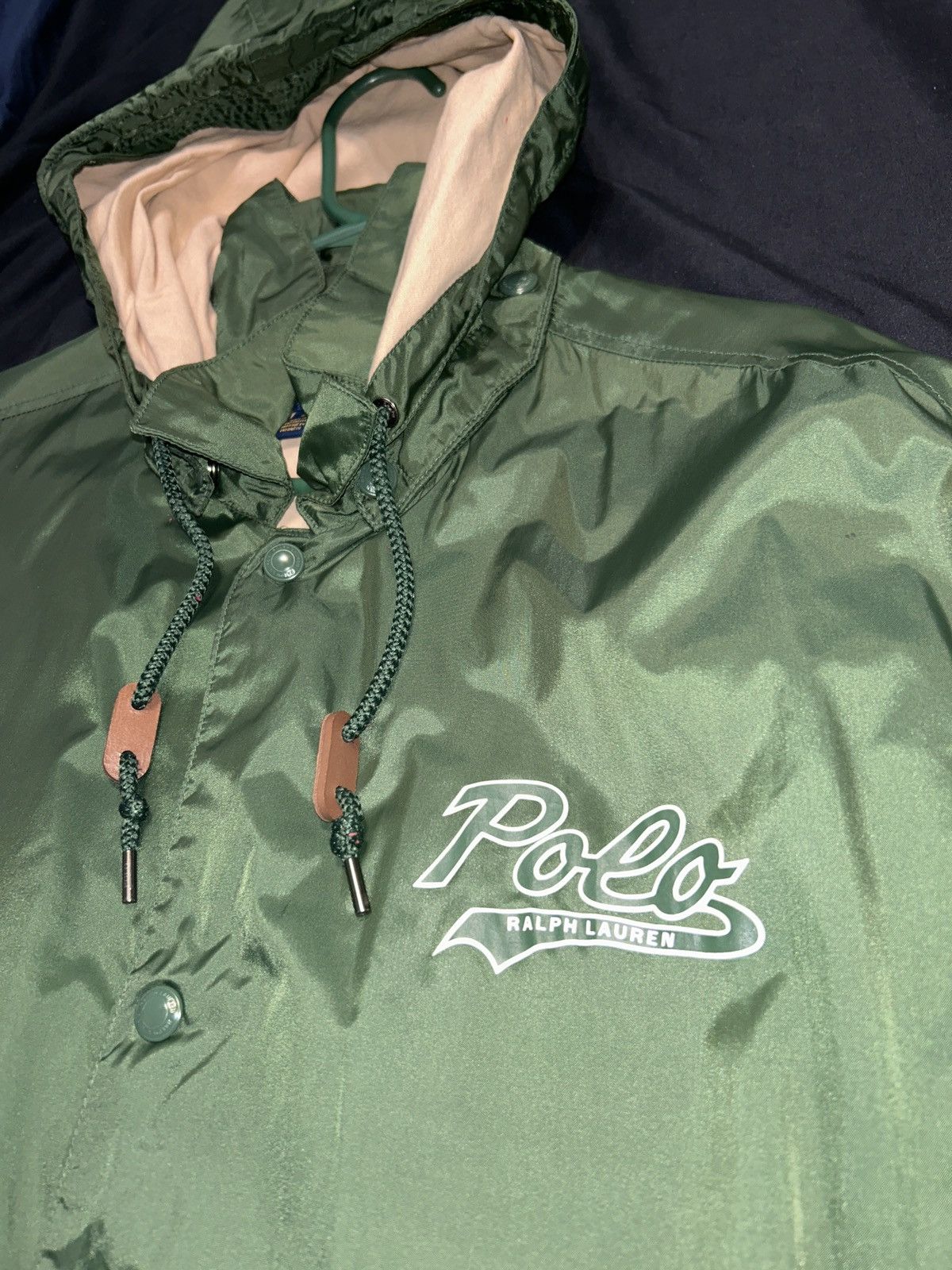 Polo Ralph Lauren Polo Ralph Lauren Hood Fleece Lined Script Logo Coach Jacket Size US XL / EU 56 / 4 - 2 Thumbnail