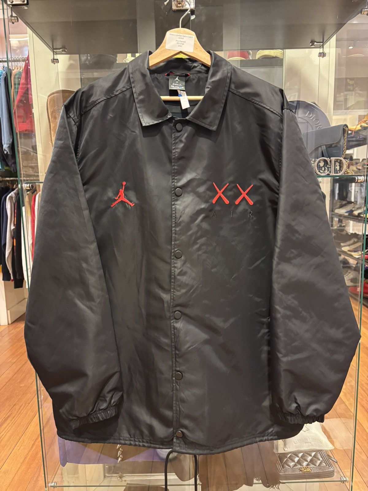 NIKE KAWS JORDAN ジャケット　コーチジャケット　コラボ　LO 黒 Air Jordan KAWS Coaches Jacket 884483-010