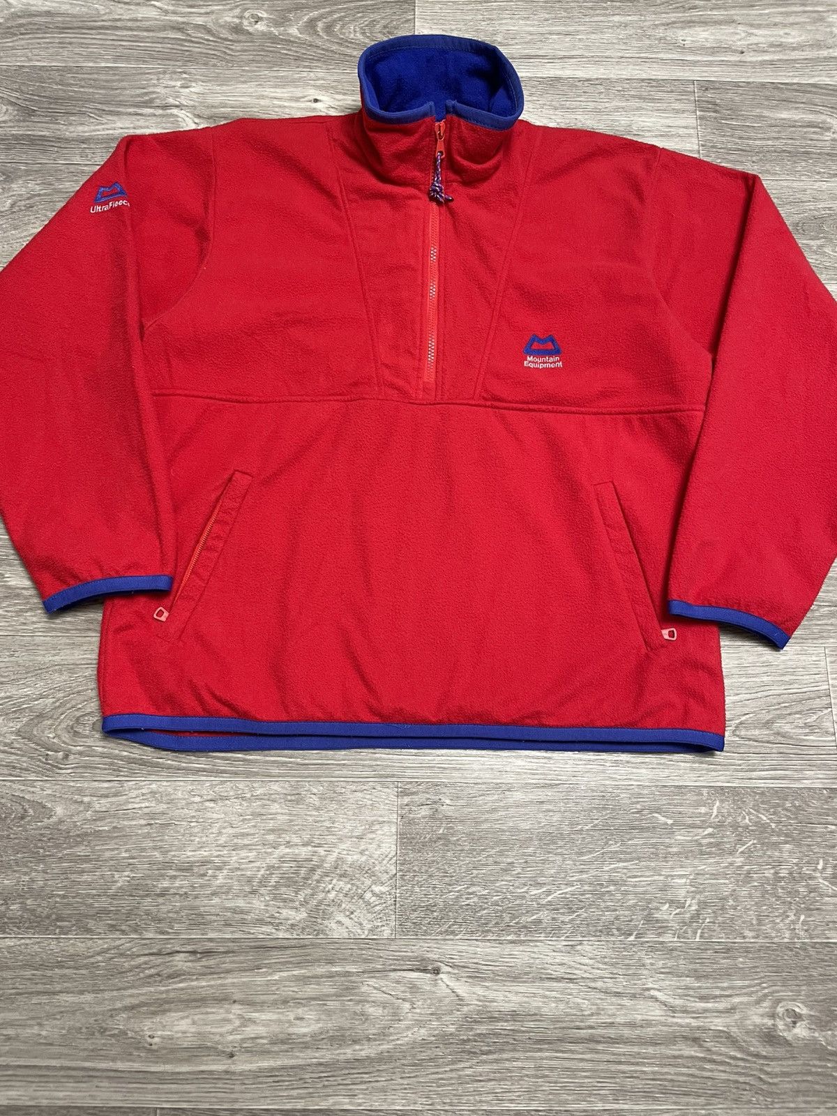 Vintage Mountain Equipment Fleece Half Zip Pullover 90s in Red, Men's — image 3 of 6