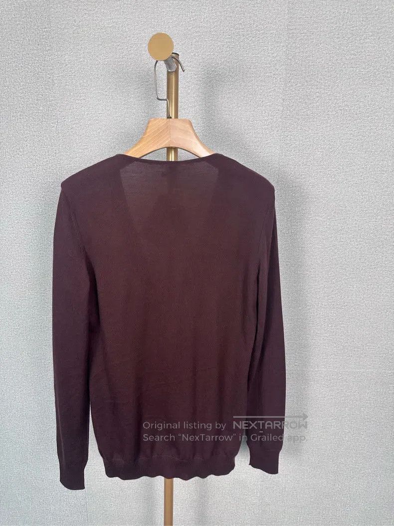 Hermes Hermes Red Brown Patchwork Knit Open Cardigan Size XS / US 0-2 / IT 36-38 - 2 Thumbnail