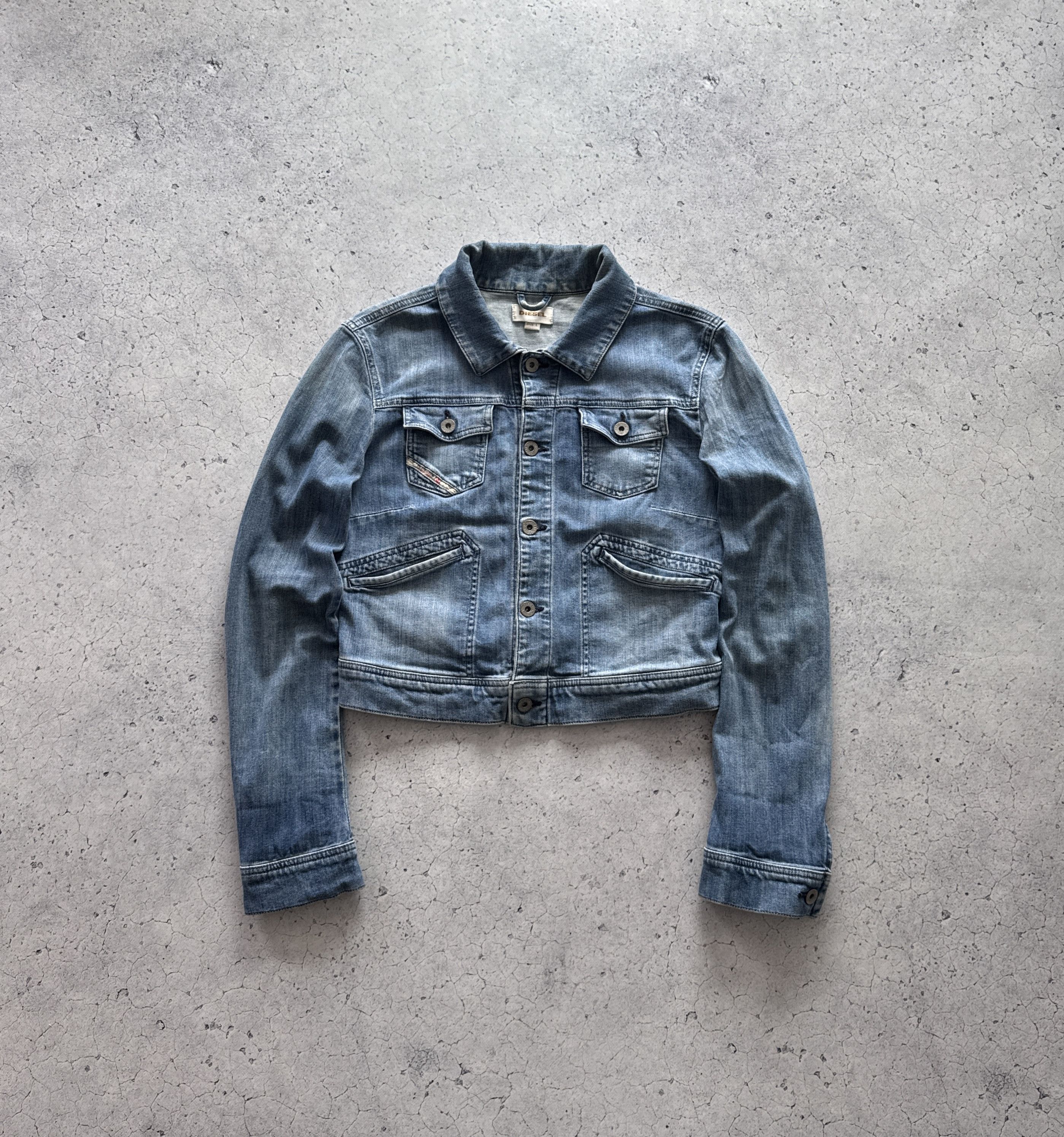 Diesel Diesel Denim Jacket Button Up Vintage Cropped Y2K Size L Size M / US 6-8 / IT 42-44 - 1 Thumbnail