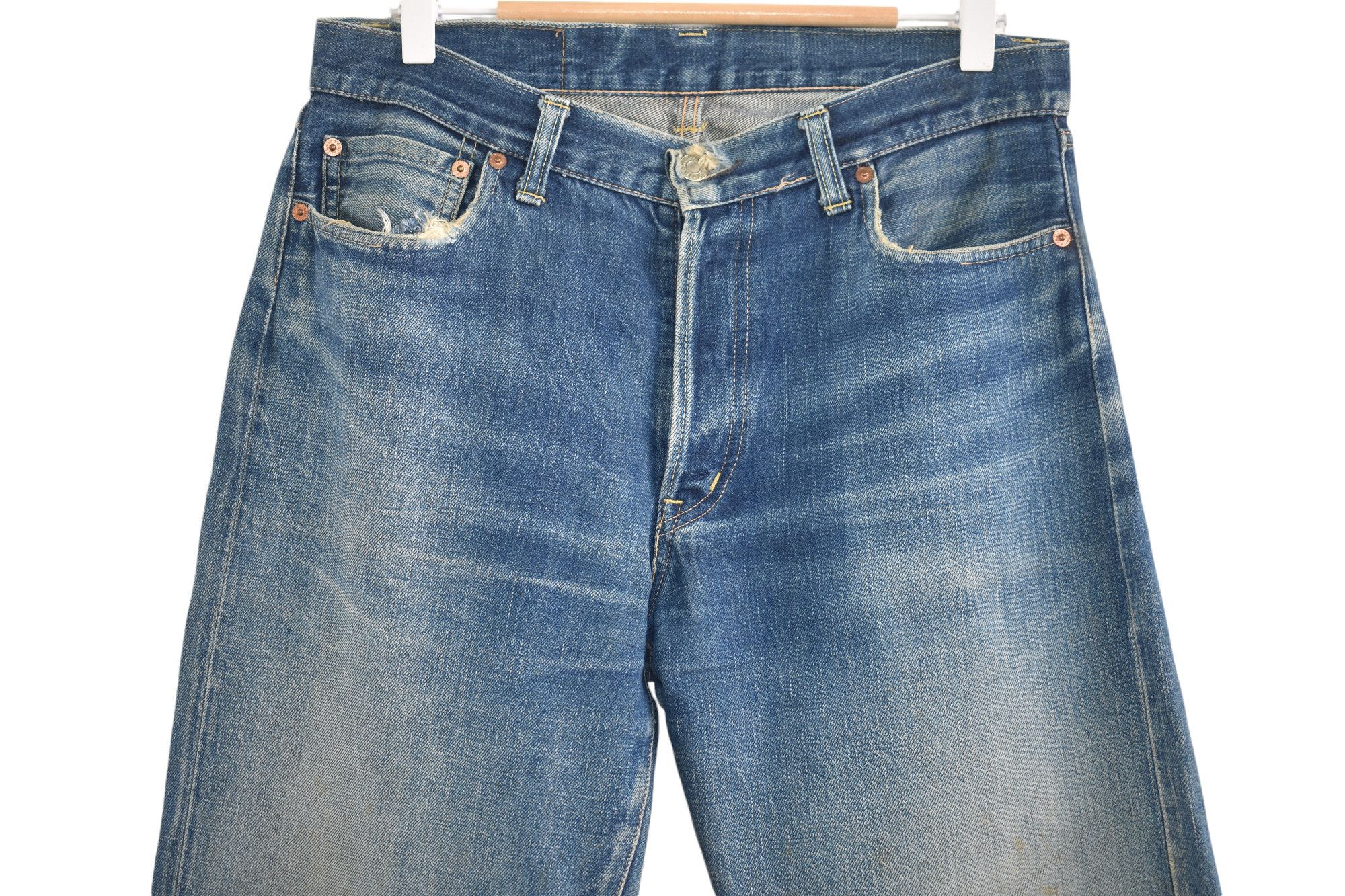 HOLLYWOOD RANCH MARKET × Japanese Brand WIDE LEG 🔥 HOLLYWOOD RANCH MARKET Red Selvedge Denim W32 Size US 32 / EU 48 - 2 Thumbnail