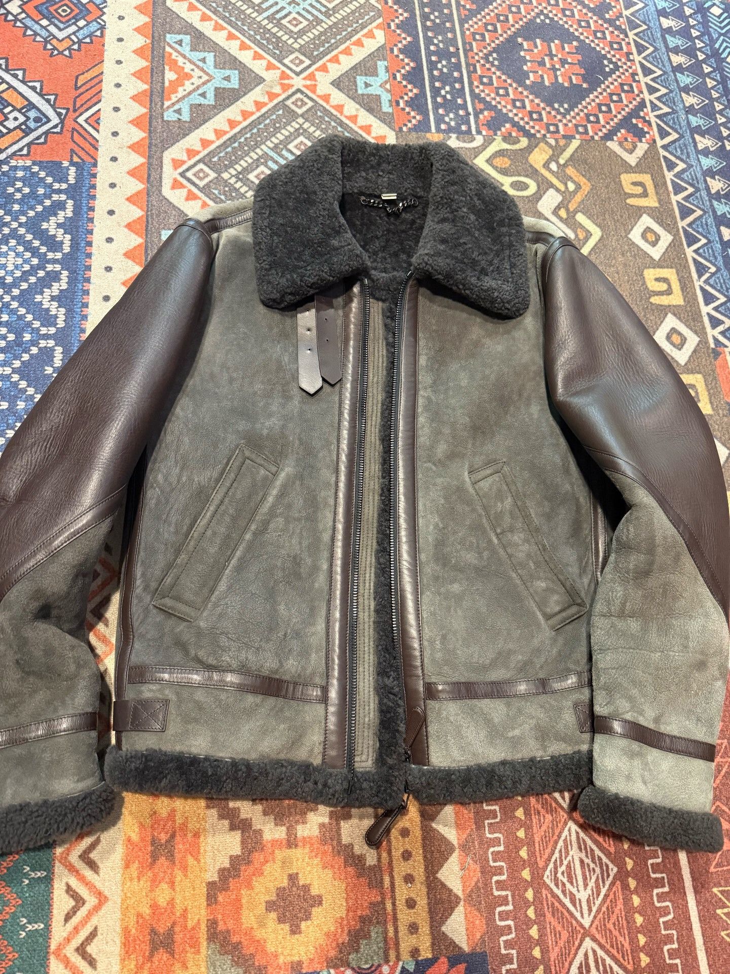 Burberry Burberry Shearling Jacket Classic B3 Style Size US M / EU 48-50 / 2 - 1 Thumbnail