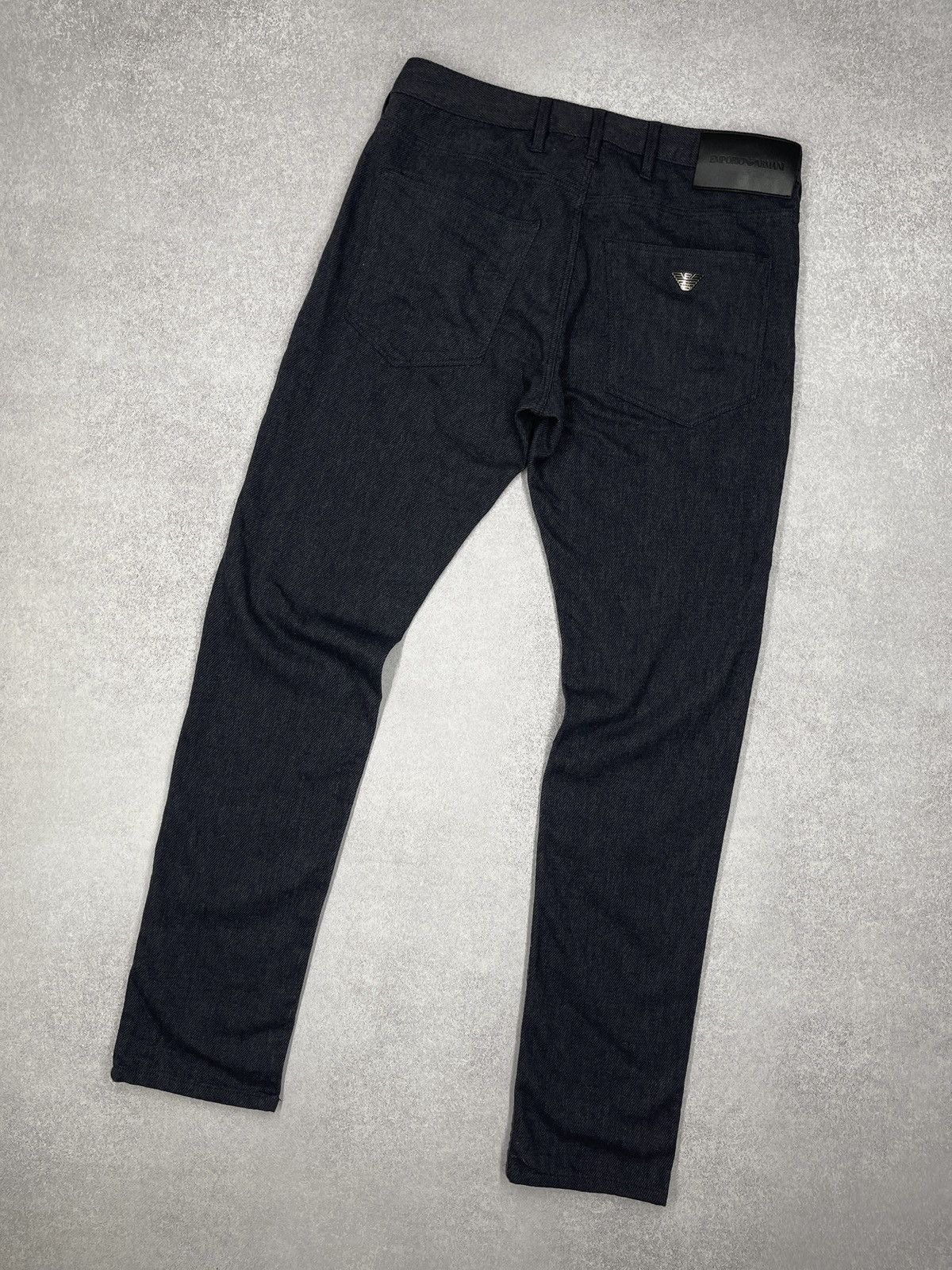 Mens Emporio Armani J6 Herringbone Pants Grey Size 30