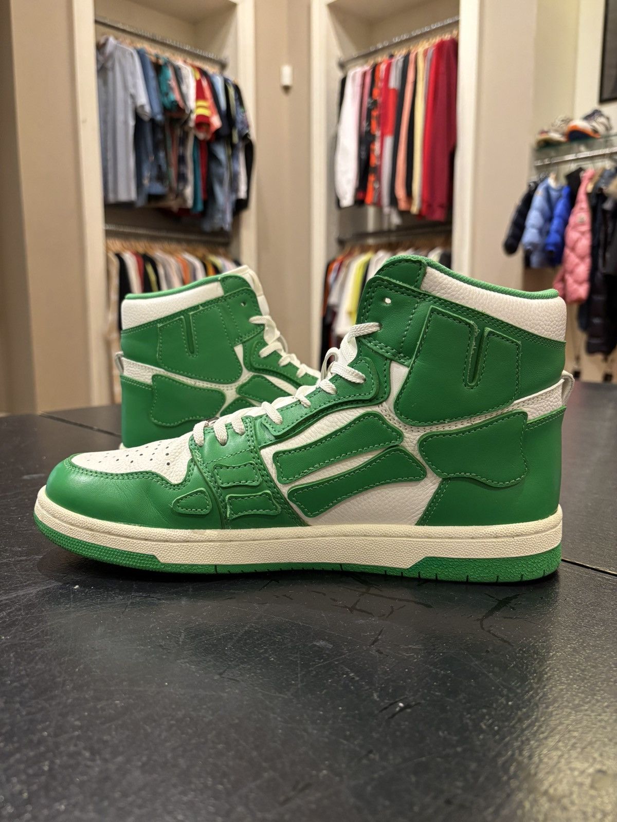 Amiri Amiri skele high top sneakers green Size US 10 / EU 43 - 5 Thumbnail