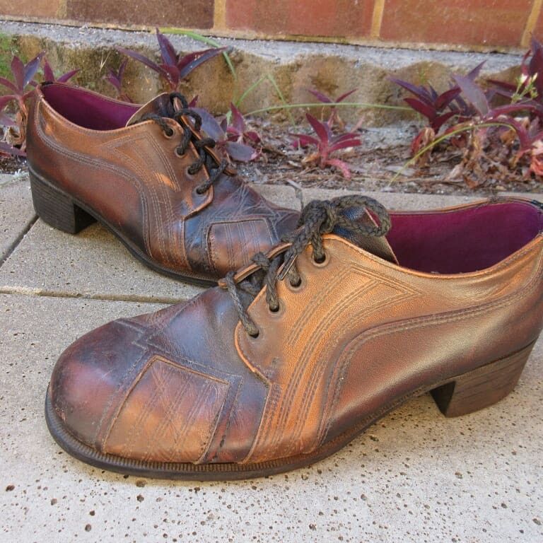 Vintage A 70s Glamrock smoothies Sharpies shoes With cross on Size US 8.5 / EU 41-42 - 4 Thumbnail