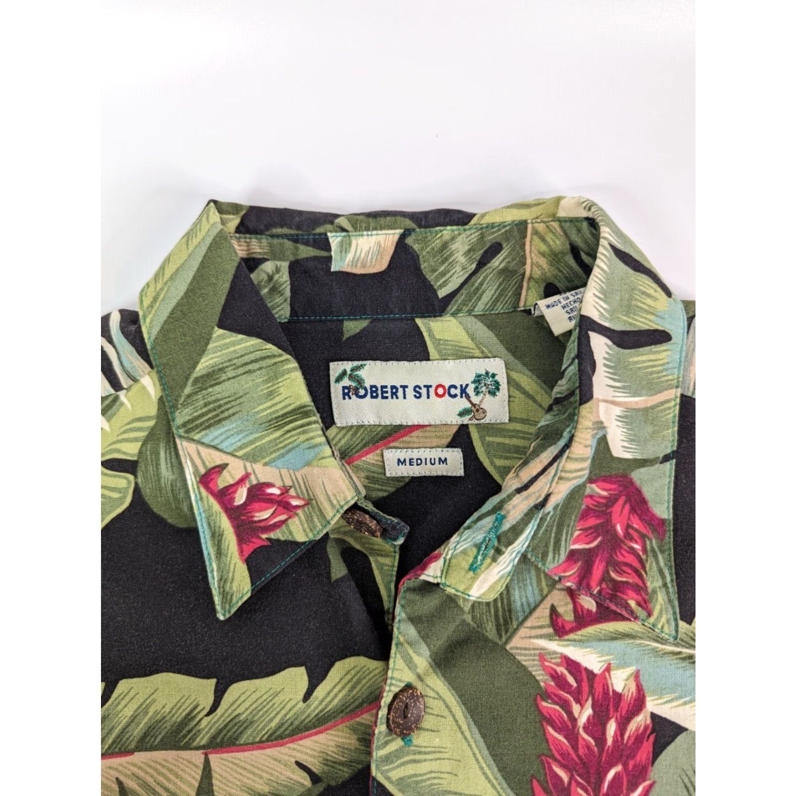 Vintage Robert Stock Hawaiian Floral Button Up Shirt Men M Short Sleeve Pocket Size US M / EU 48-50 / 2 - 7 Thumbnail
