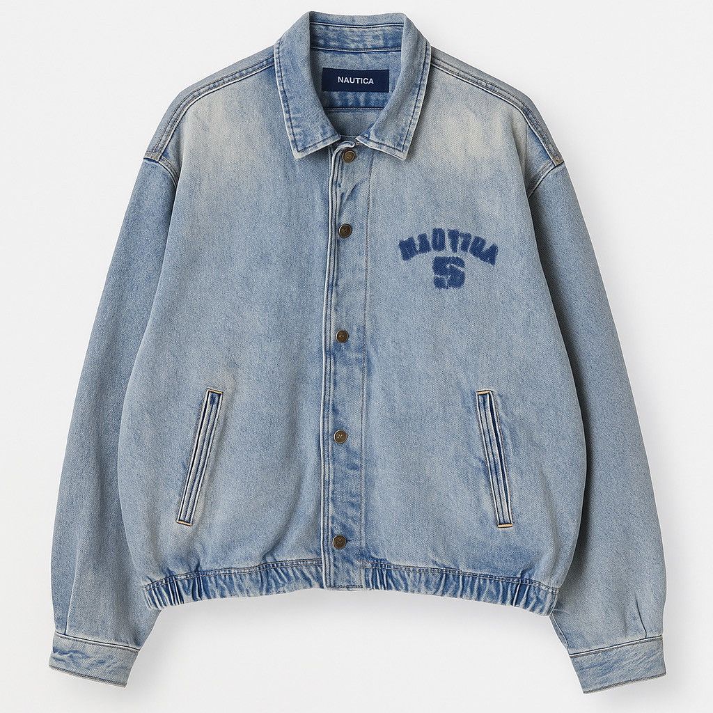 Nautica x Freak's Store Vintage 90s Washed Blue Denim Jacket