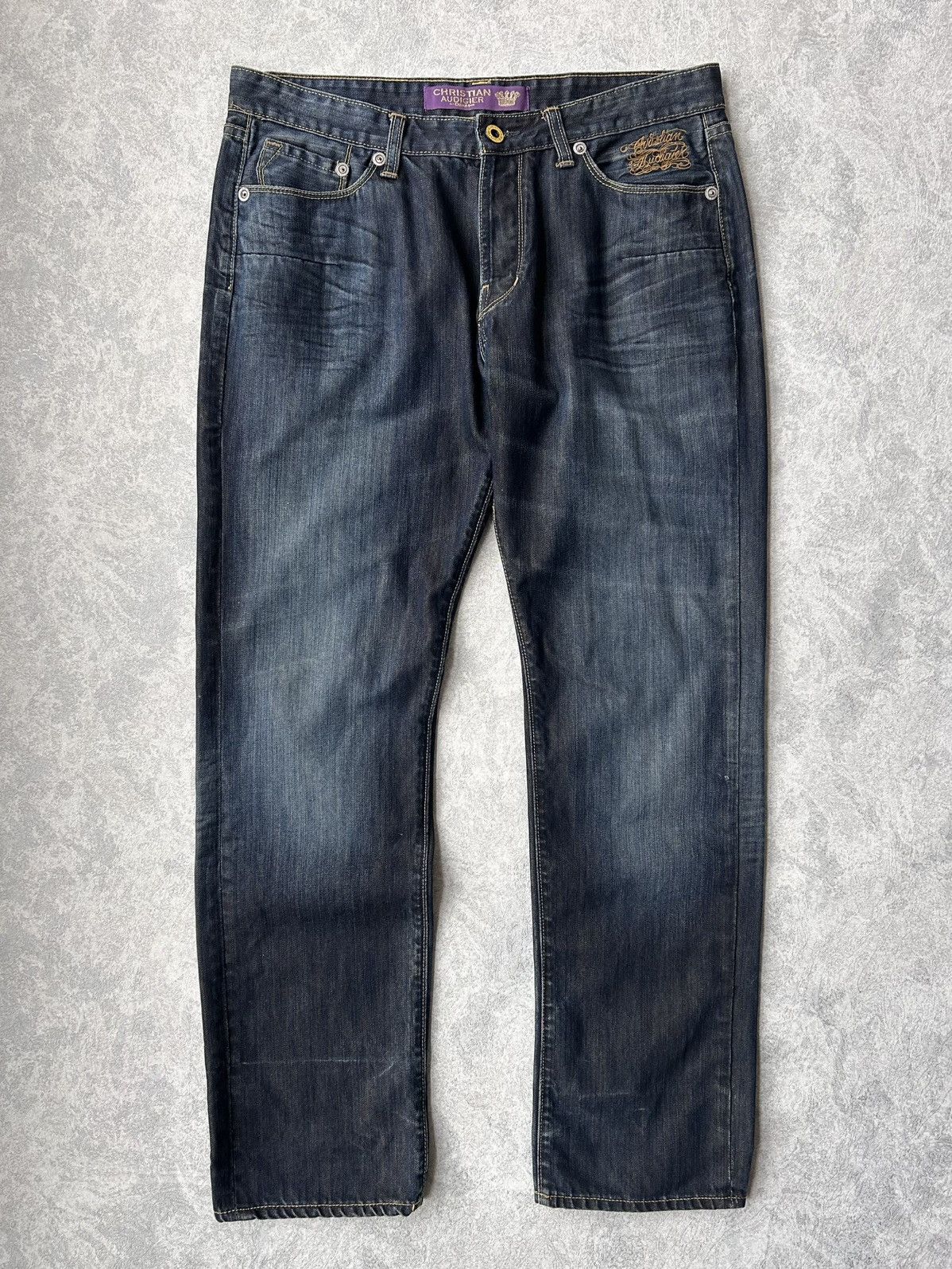 Christian Audigier RARE Y2K Christian Audigier Big Logo Denim Jeans Size US 36 / EU 52 - 10 Thumbnail