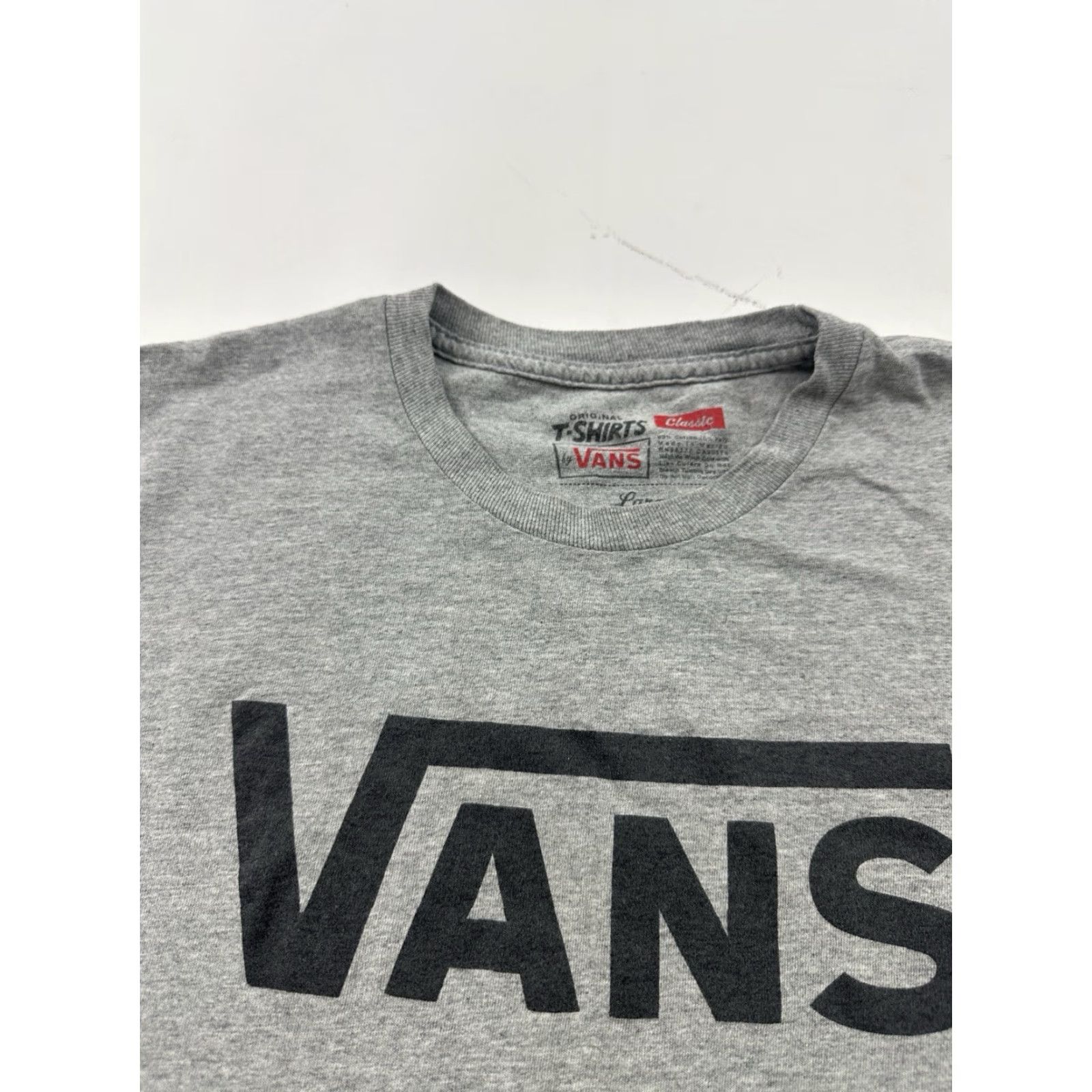 Vans VANS Shirt Mens Large Gray Short Sleeve Skater Front Classic Logo Print 90s California Mens Size US L / EU 52-54 / 3 - 3 Thumbnail