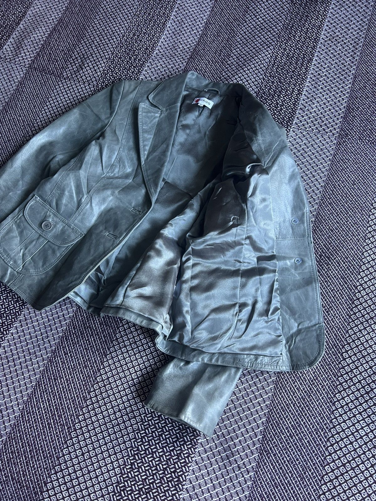 Genuine Leather Vintage Yokoo Real Leather Jacket Japanese Style Size Large Size L / US 10 / IT 46 - 9 Thumbnail