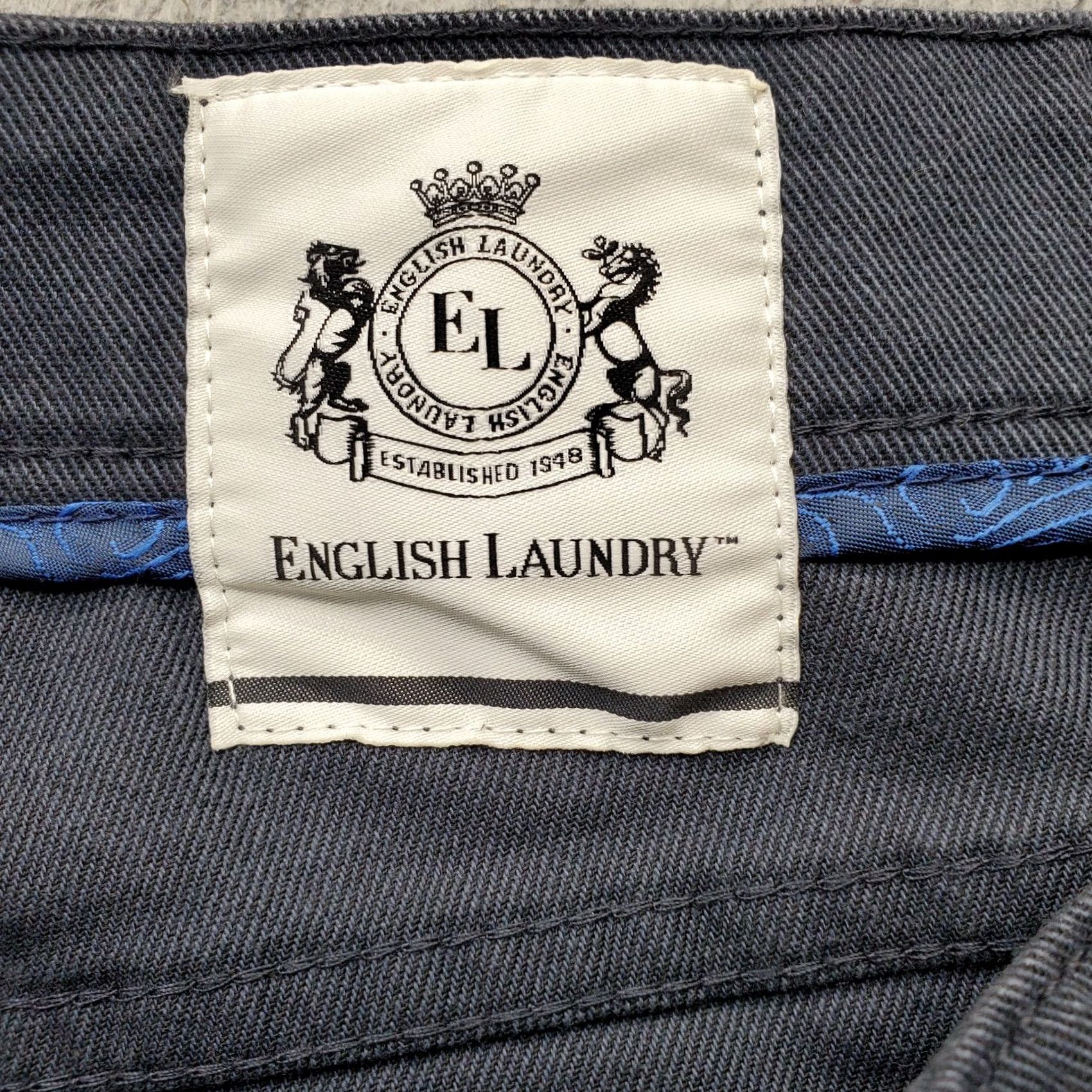 English Laundry English Laundry Pants Mens 32x30 Slim Straight Navy 5 Pocket Chino Stretch Casual Mens Size 32 Blue Size US 32 / EU 48 - 7 Thumbnail