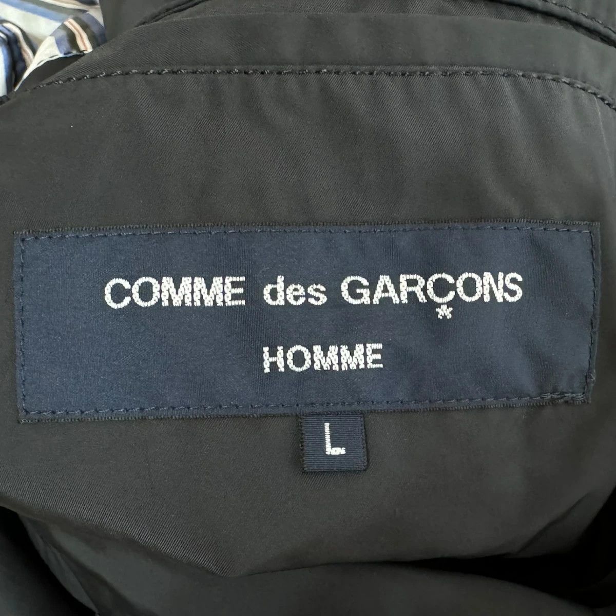 Comme des Garcons Homme Jacket long sleeves plain flap pocket polyester Black Size US L / EU 52-54 / 3 - 4 Thumbnail