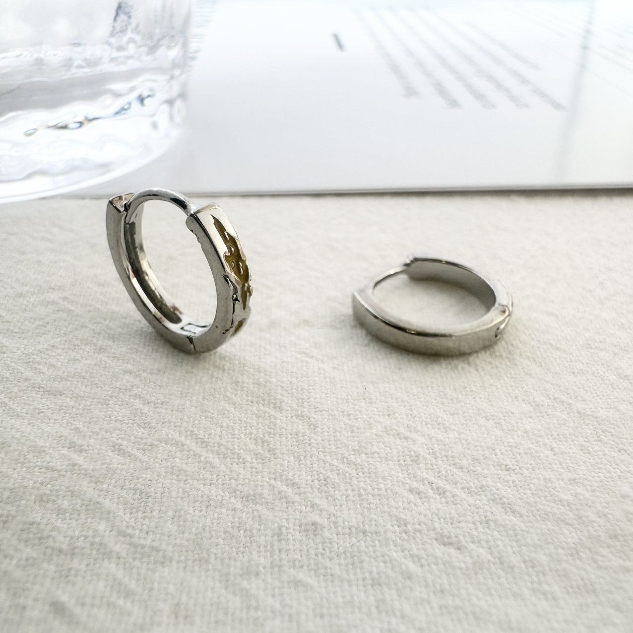 Other Small Hoop Earrings for Men Women Hip Hop Unisex Earrings Size ONE SIZE - 2 Thumbnail
