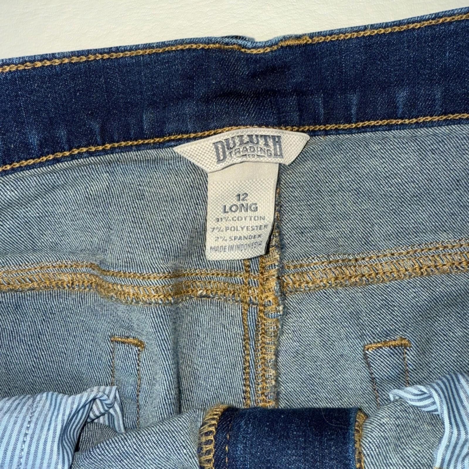 Duluth Trading Company Duluth Trading Co Womens Skinny Jeans Dark Wash 12 Long Size 34" / US 12 / IT 48 - 4 Thumbnail