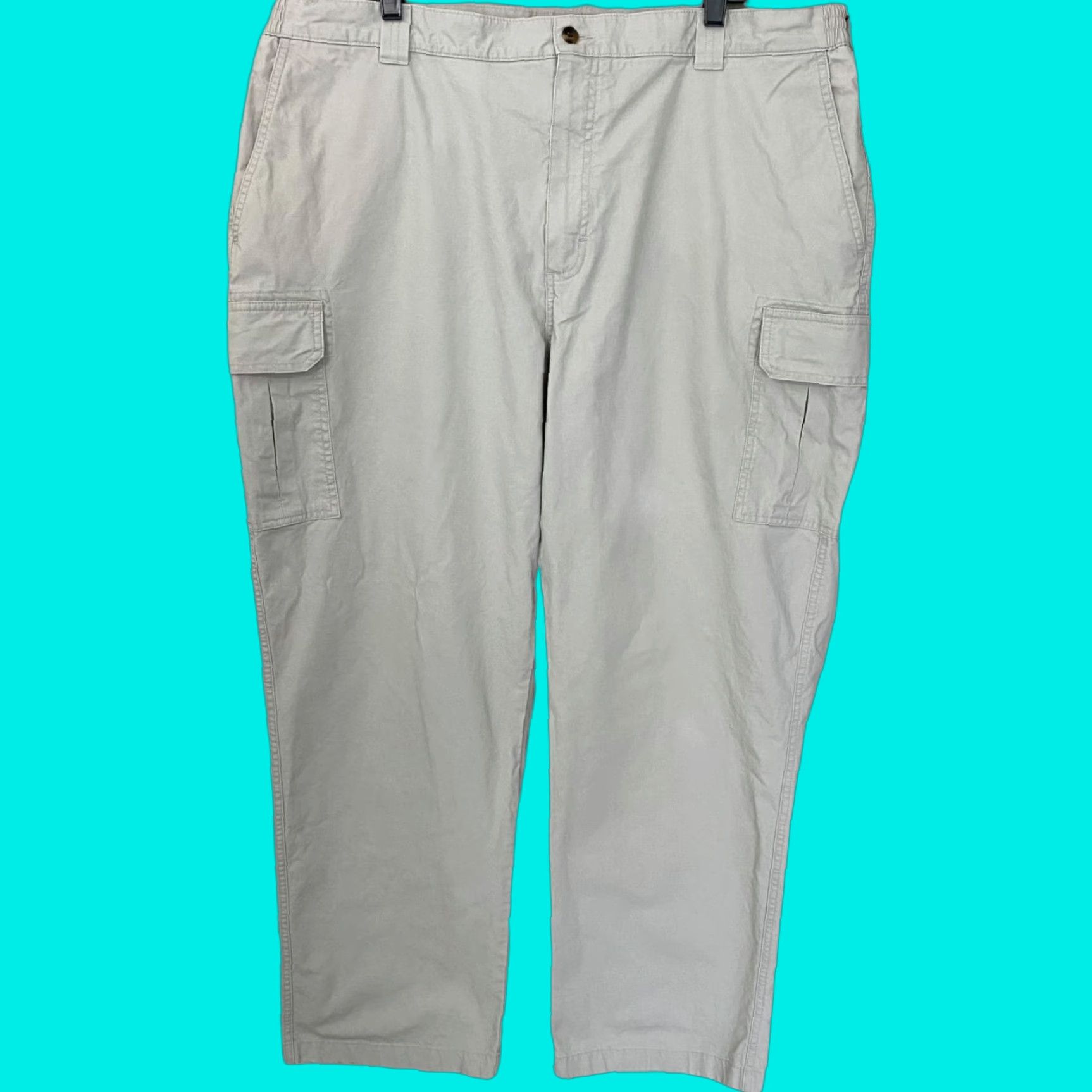 Vintage VINTAGE L.L. Bean Cargo Pants Men 44X32 Relaxed-Fit Cotton Trousers Beige Casual Travel Workwear Size US 44 / EU 60 - 1 Thumbnail