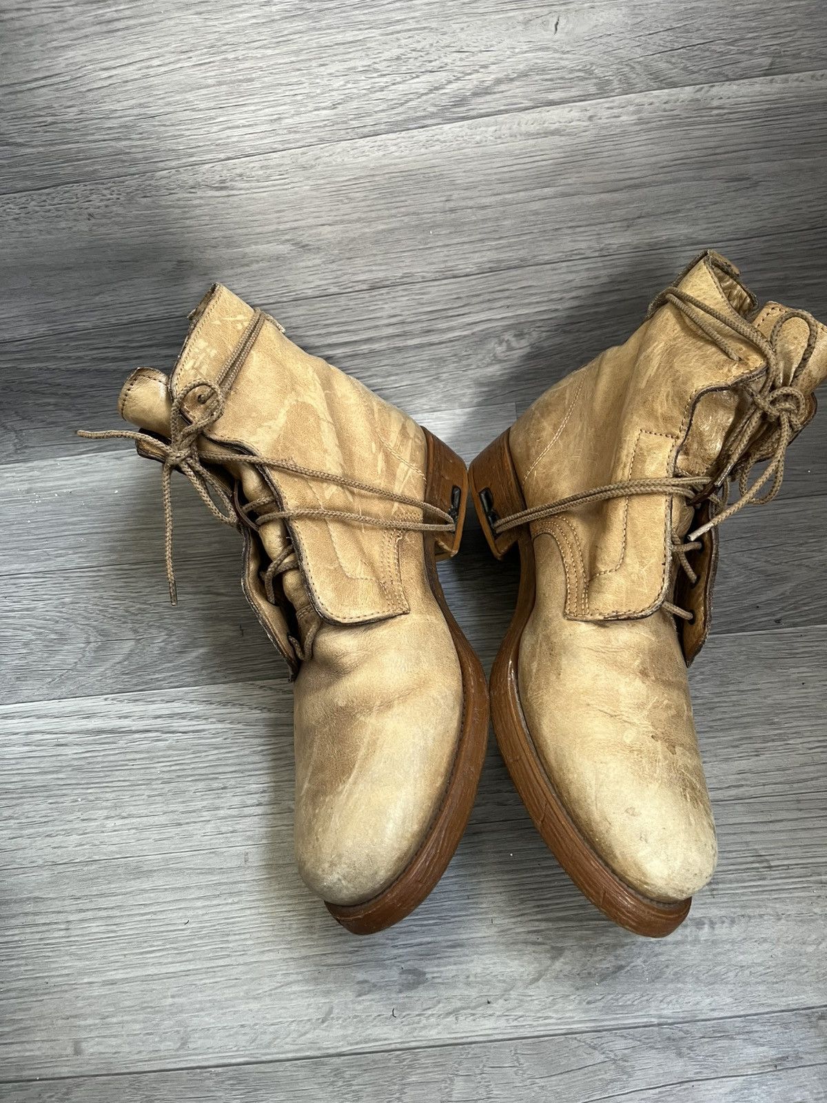 Dirk Bikkembergs Vintage Dirk bikkembergs beige boots sz 44 Size US 11 / EU 44 - 8 Thumbnail