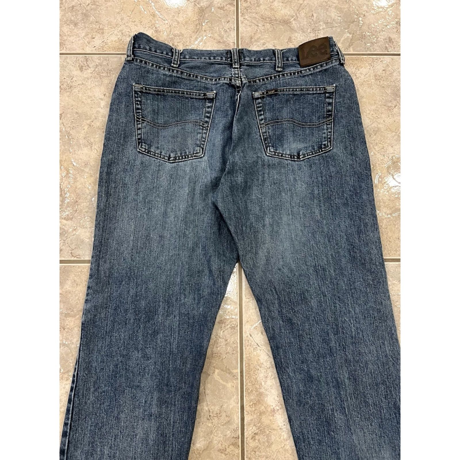 Lee Mens Lee Jeans 36X29 Straight Leg Relaxed Fit Cotton Denim Pants Blue GOOD Size US 36 / EU 52 - 3 Thumbnail