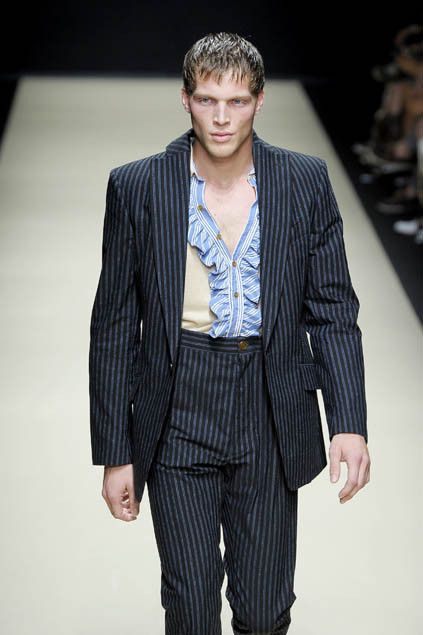 Vivienne Westwood Striped suit.Like Dries van Noten or Jean Paul Gaultier Size 40R - 1 Thumbnail