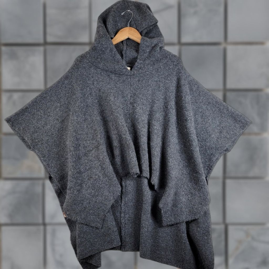 Look by M New York Women's Gray Parka Jacket Cape Hooded One Size Winter Fall Spring Casual Business Party/Cocktail Travel
