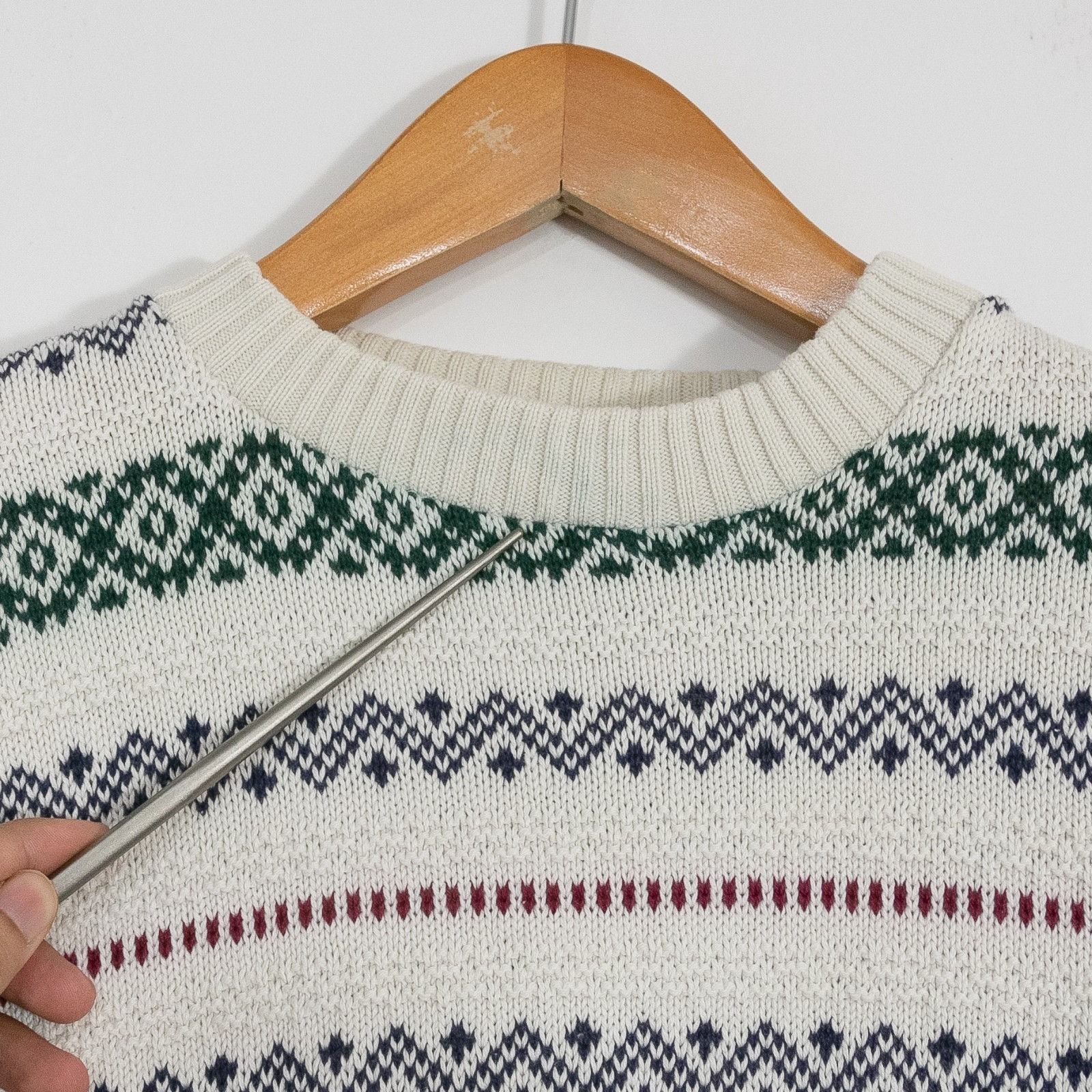 American Eagle Outfitters Vintage American Eagle Fair Isle Cotton Sweater Mens Large Size US L / EU 52-54 / 3 - 4 Thumbnail