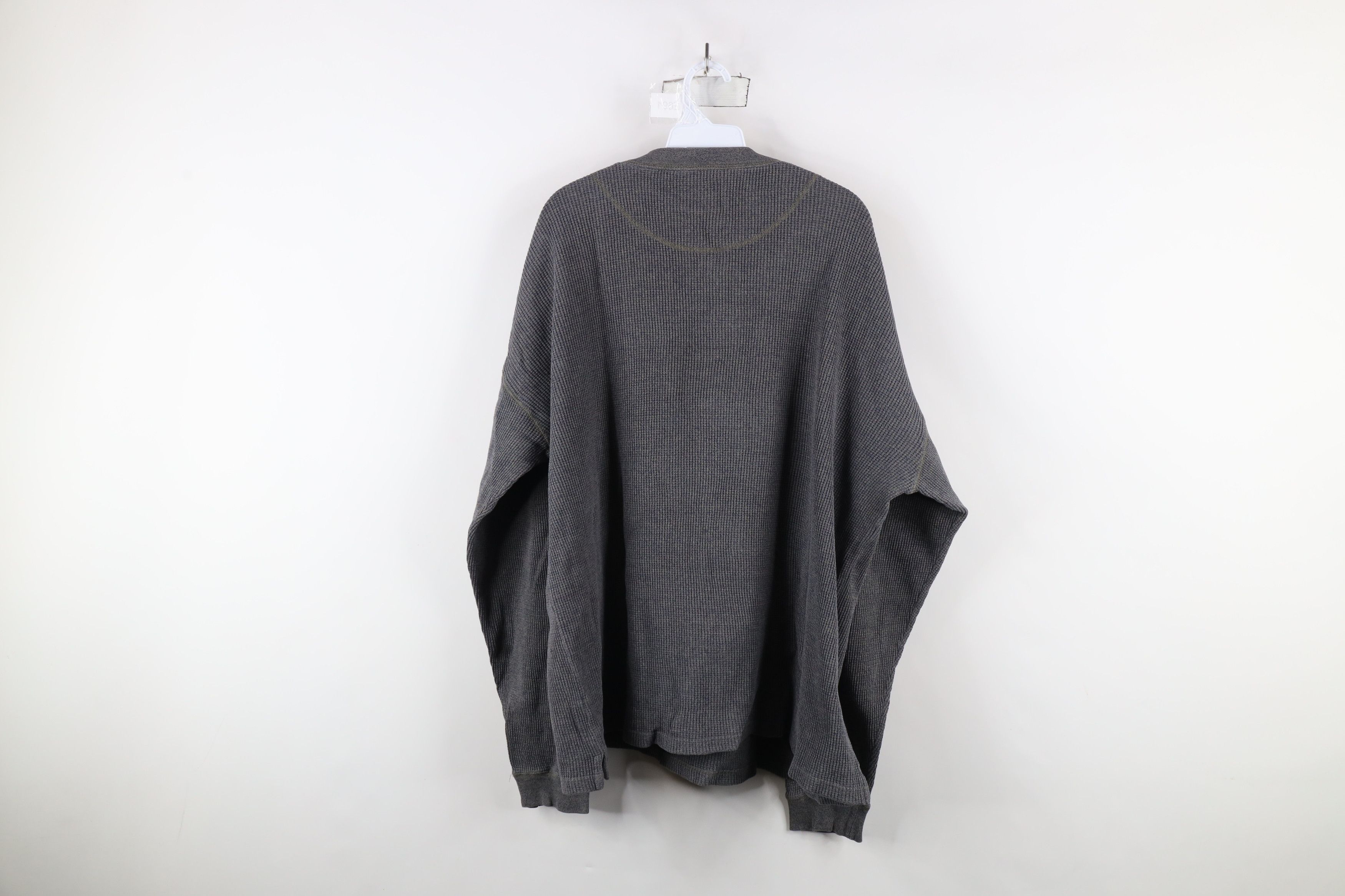 Vintage Vintage 90s Streetwear Thermal Waffle Knit Henley T-Shirt Size US XL / EU 56 / 4 - 8 Thumbnail