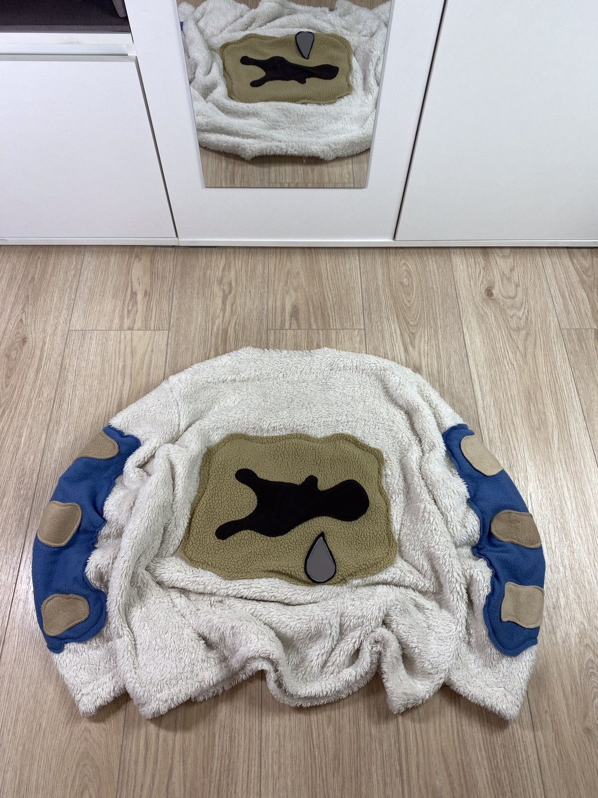 Nike × Vintage Vintage Sherpa Custom Skelet Fleece Swoosh Oversize Y2K rare Size US L / EU 52-54 / 3 - 2 Thumbnail