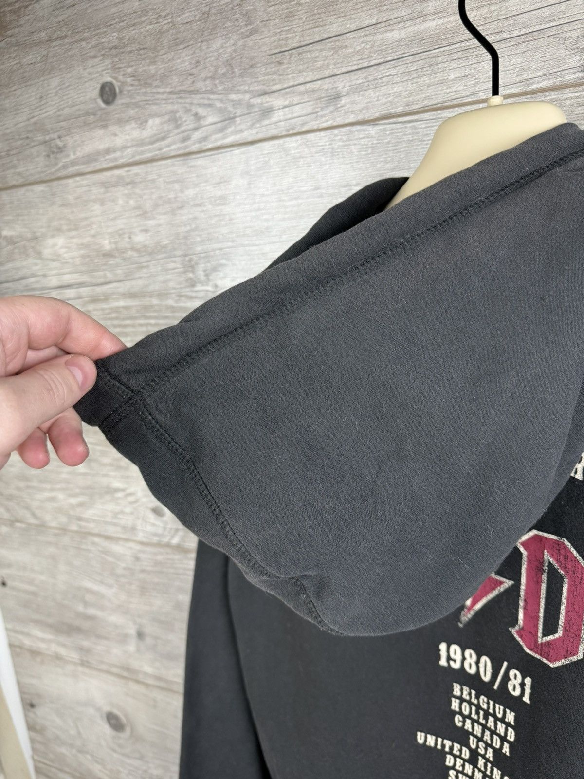 ACDC Extra Large Black Red Hoodie Size XS