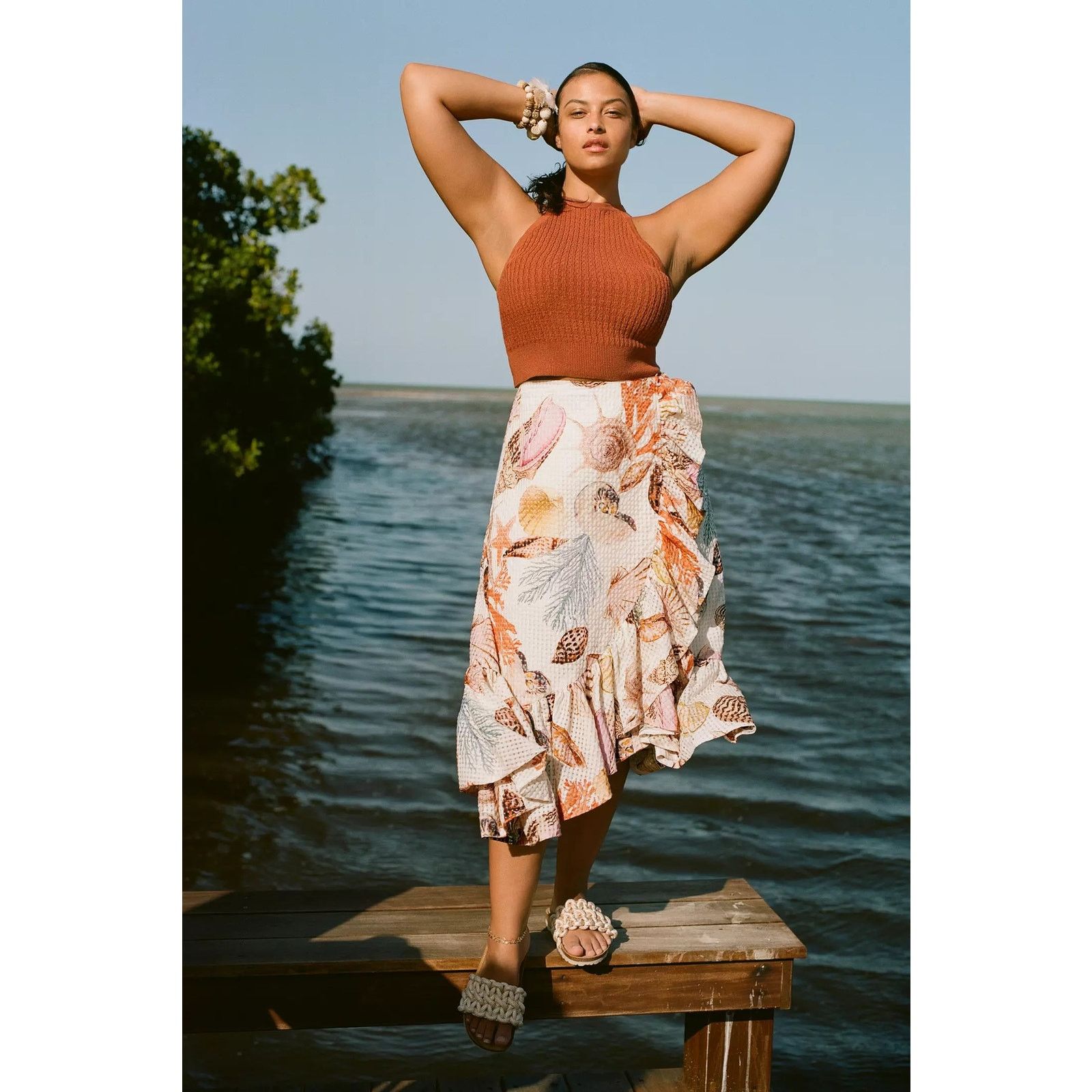 Anthropologie Anthropologie Maeve A-Line Wrap Midi Skirt $170 PLUS 16W Size 38" / US 16 / IT 52 - 1 Thumbnail