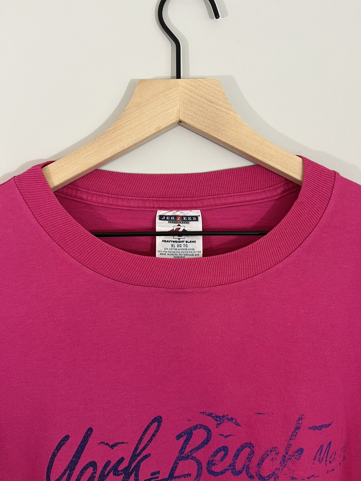 Vintage York Beach Maine Faded Pink Tee Size US XL / EU 56 / 4 - 3 Thumbnail