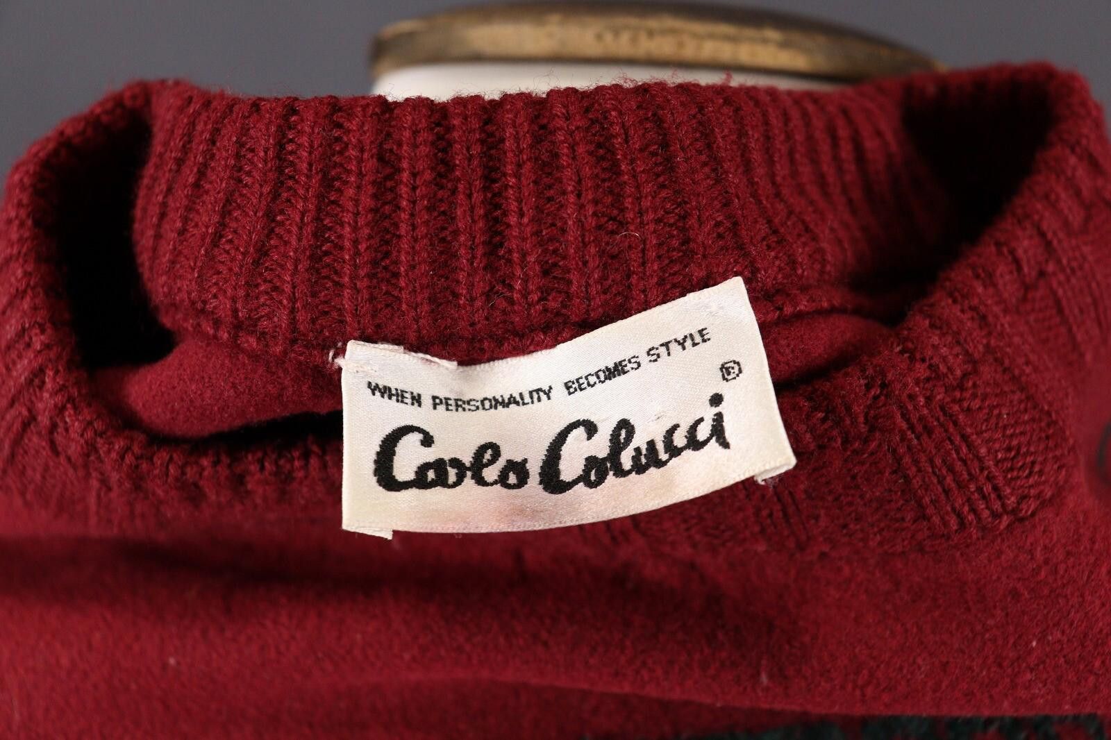 Carlo Colucci Carlo Colucci Red Wool Snowflakes Knit Sweater Size 52 Size US M / EU 48-50 / 2 - 10 Thumbnail