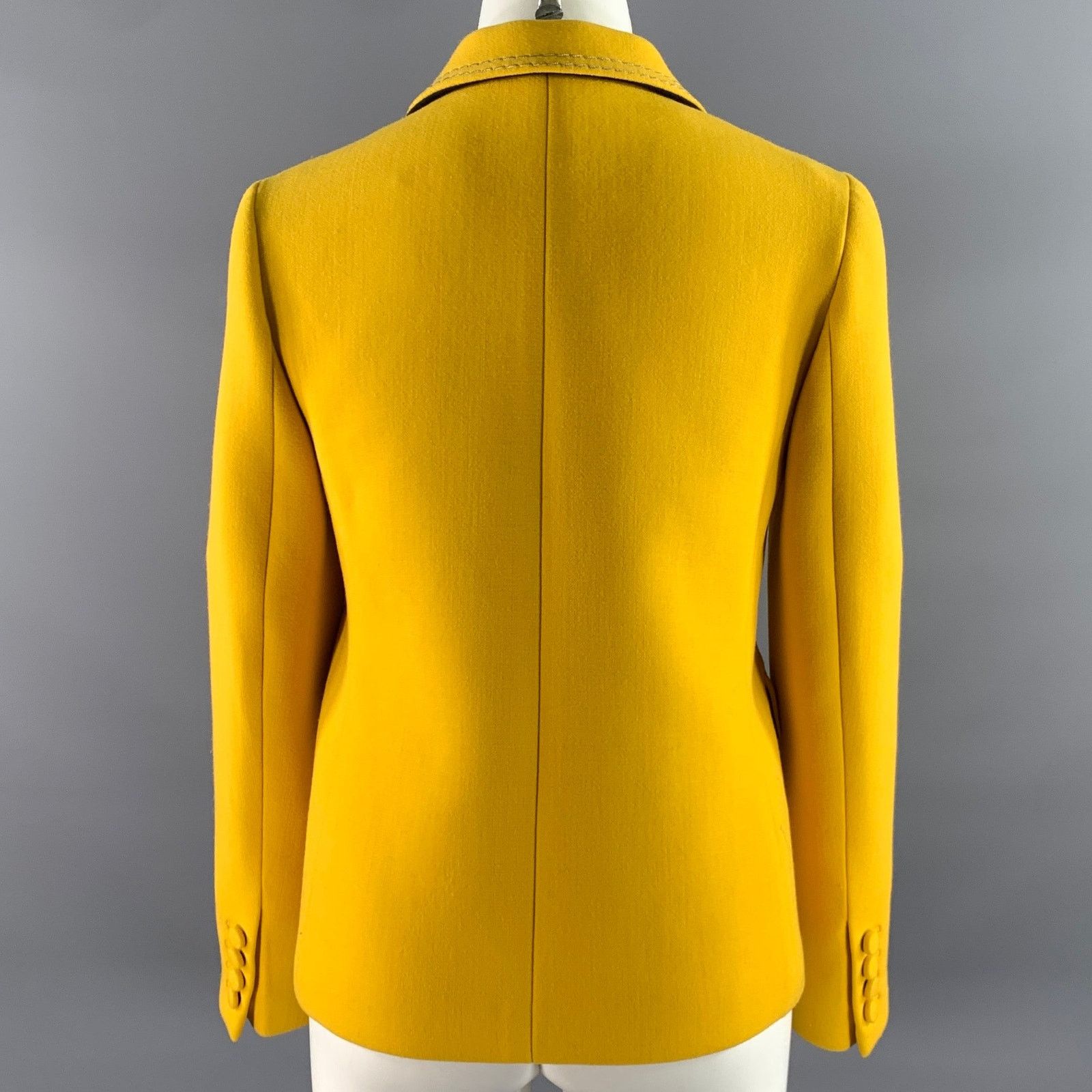 Bottega Veneta BOTTEGA VENETA Size 4 Wool Polyamide Chain Stitch Blazer Size S / US 4 / IT 40 - 4 Thumbnail