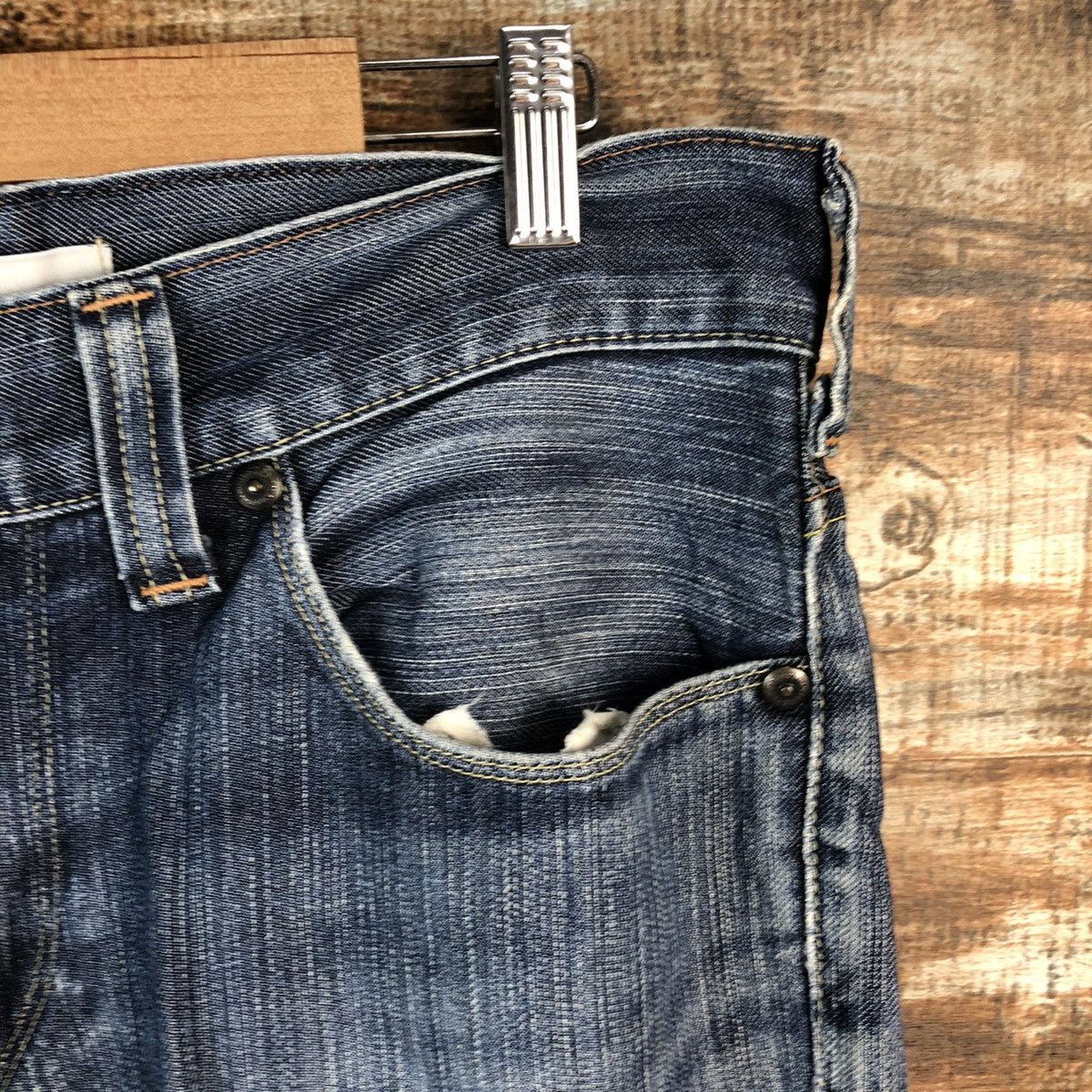 Levi's DL Levis 511 Vintage faded ripped Blue Denim Pants #C146 Size US 34 / EU 50 - 8 Thumbnail