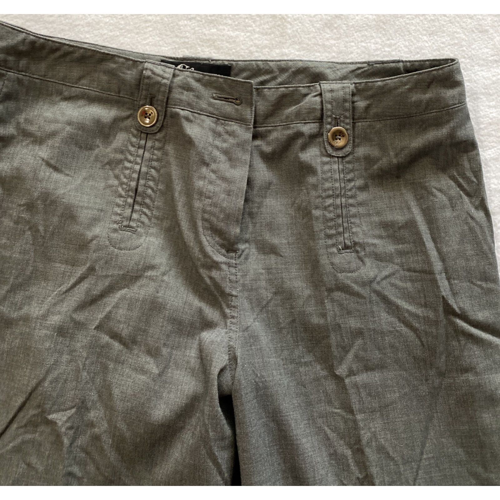 Vintage Sharagano Dress Pants Women Gray 12 Pants/ 17-26 Dress Pants Work 32 in Inseam Womens Mens? Size 34" / US 12 / IT 48 - 2 Thumbnail