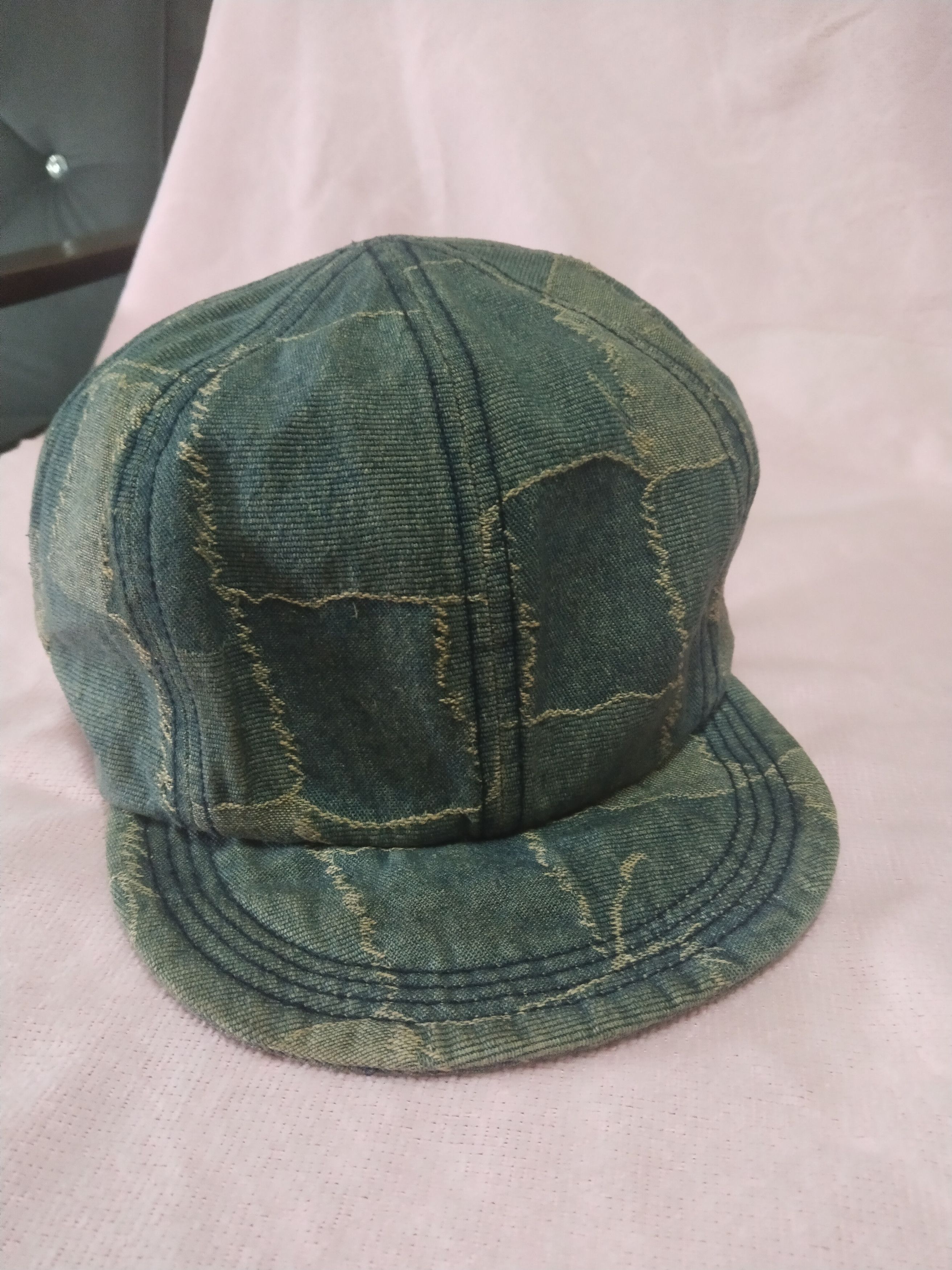 Japanese Brand VINTAGE JAPAN BRAND DENIM PATCHWORK NEWBOY HAT Size ONE SIZE - 6 Thumbnail