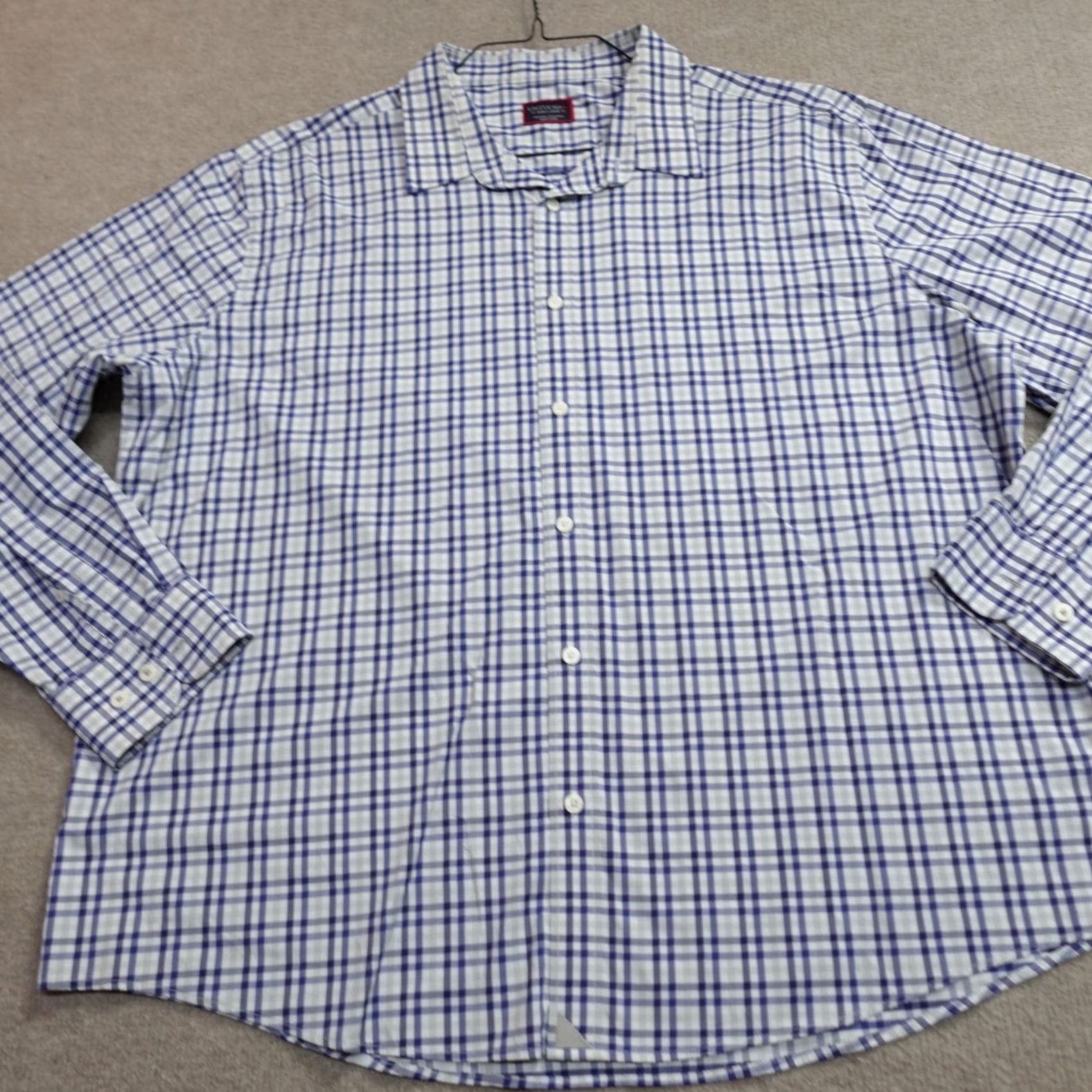 UNTUCKit UNTUCKit Shirt 3XL Blue Plaid Performance Nylon Elastane Allendale Shirt Men Long Sleeve Button-Up Collared Nylongal Flower Pattern Size US XXL / EU 58 / 5 - 3 Thumbnail